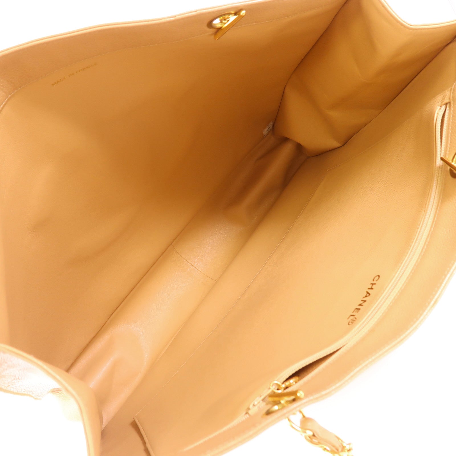 CHANEL 牛皮皮革Vintage Large Tote Bag金扣肩背袋