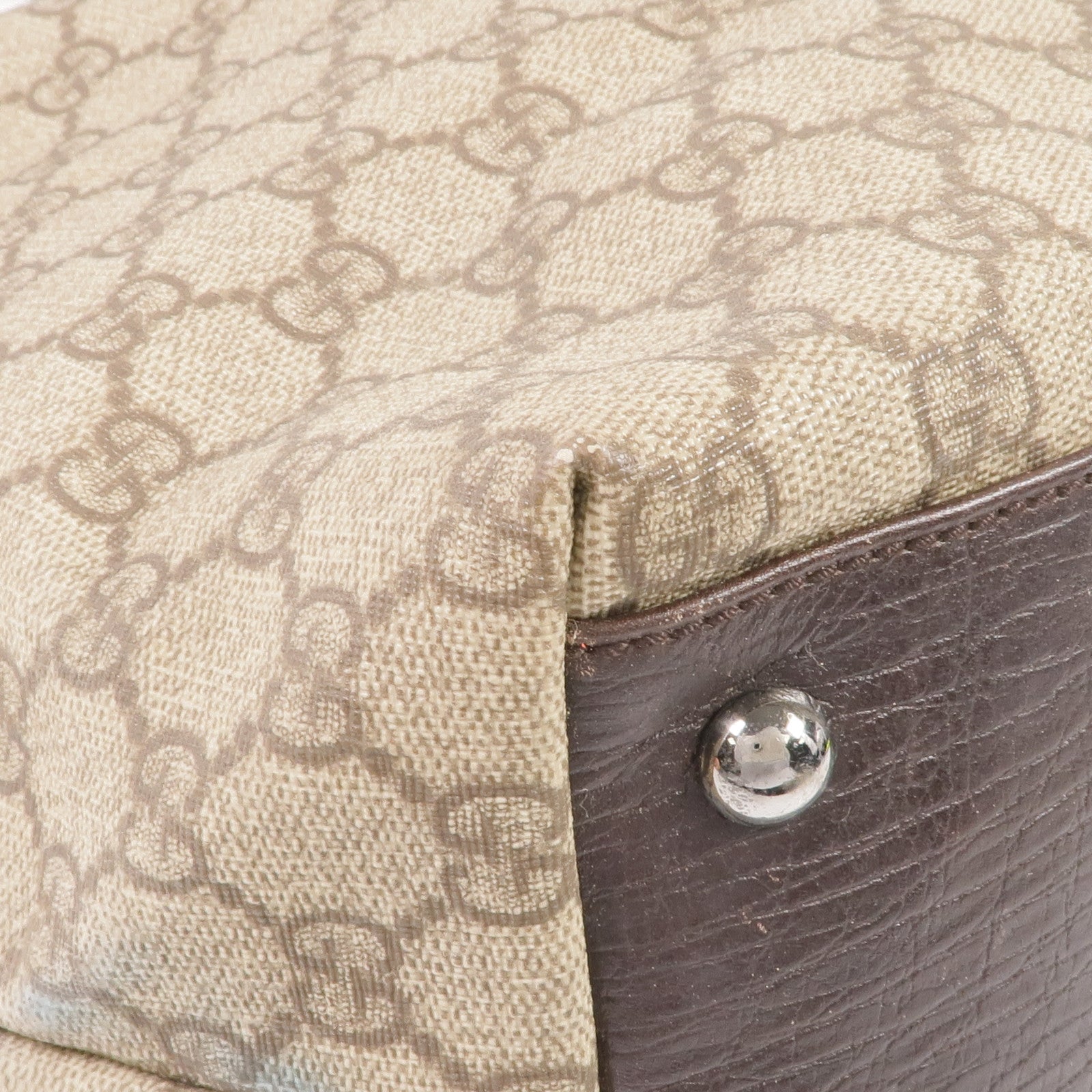 GUCCI 塗層帆布Supreme Tote Bag銀扣手挽袋