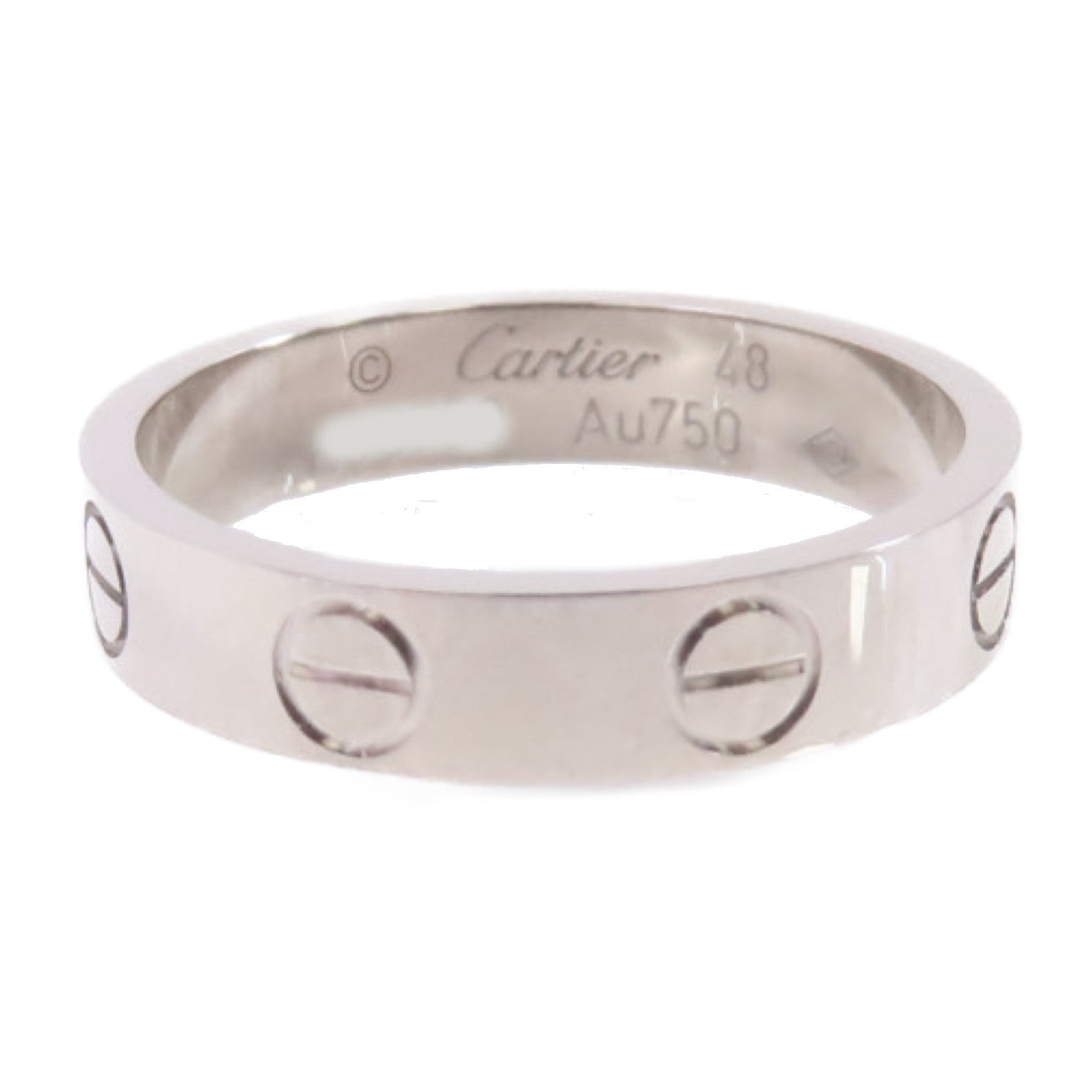 CARTIER 18K白金Love Ring戒指US#4.25/#48