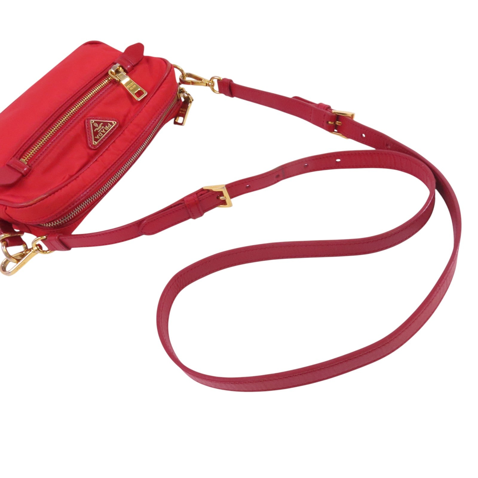 PRADA 尼龍Shoulder Bag金扣肩背袋