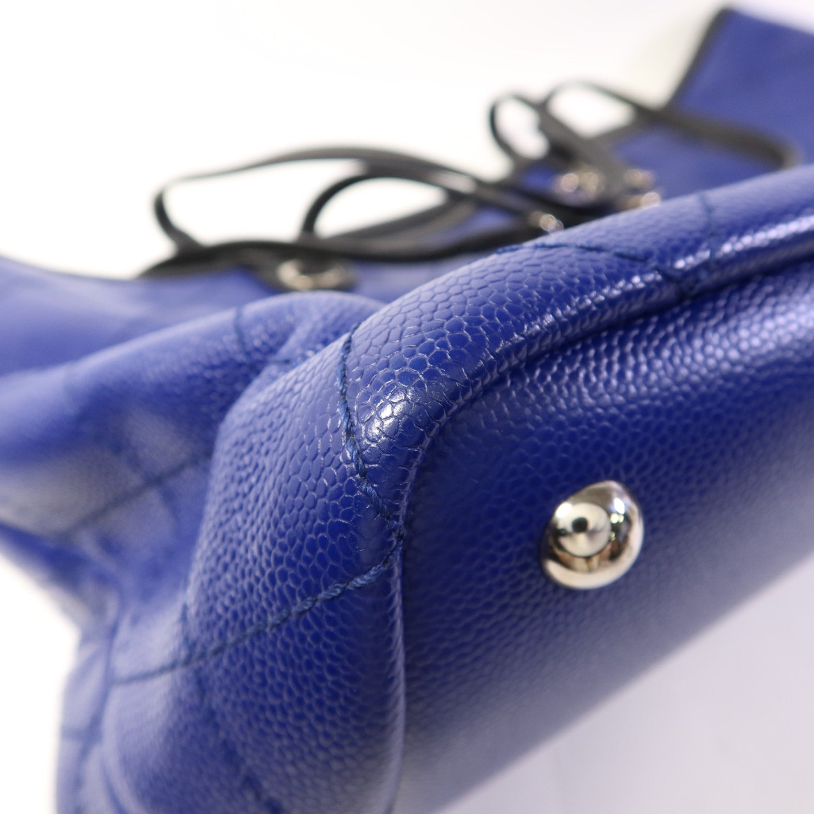 CHANEL 牛皮皮革Totebag銀扣手挽袋