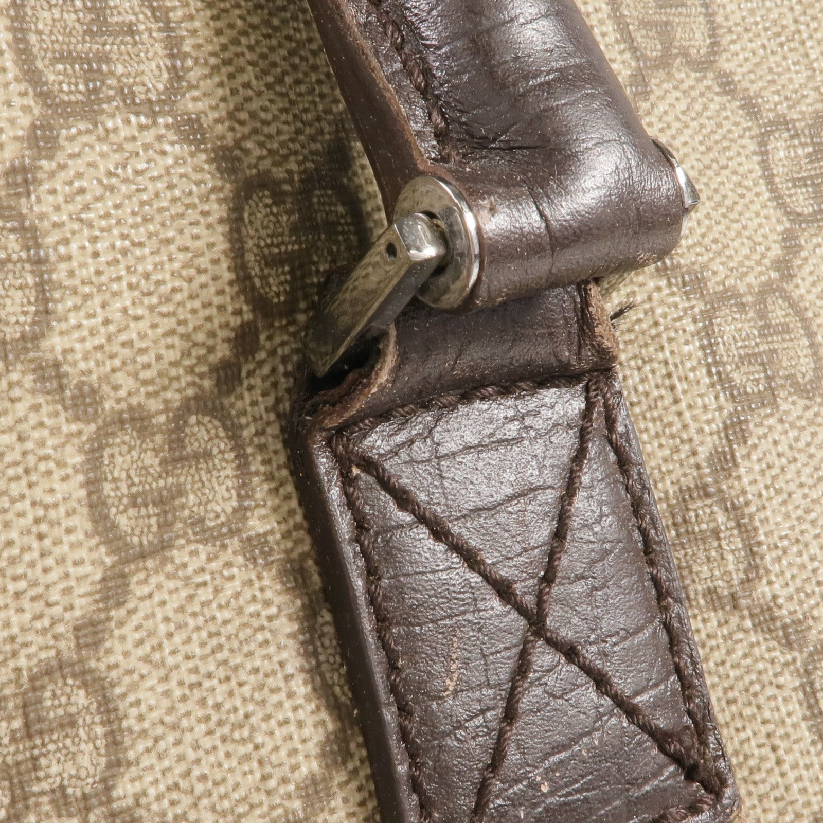 GUCCI 塗層帆布Supreme Tote Bag銀扣手挽袋