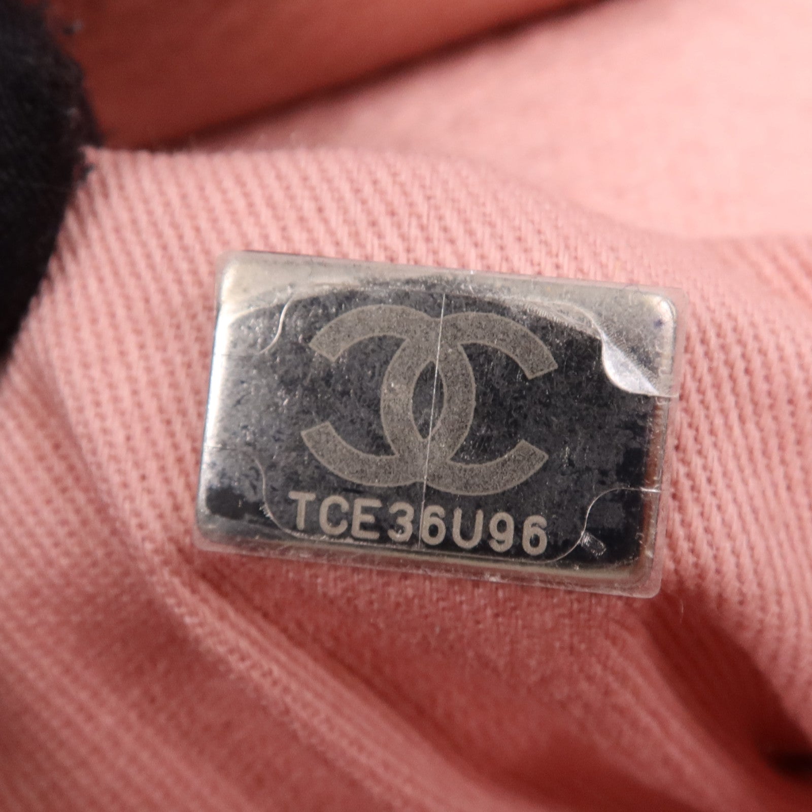 CHANEL 帆布Deauville Tote銀扣鏈帶肩背袋