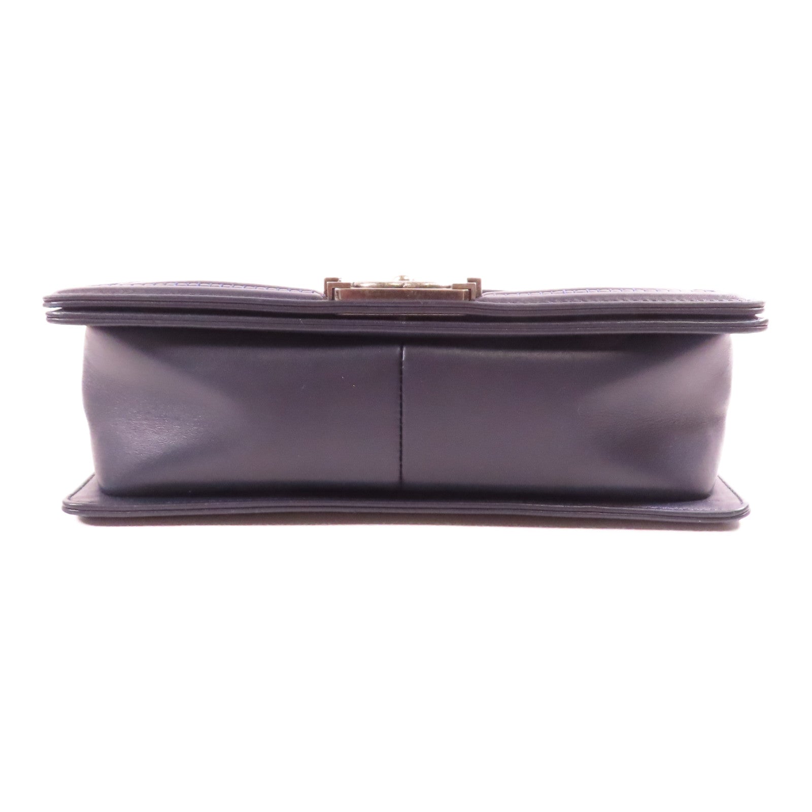 CHANEL 牛皮皮革Boy 25銀扣鏈帶肩背袋