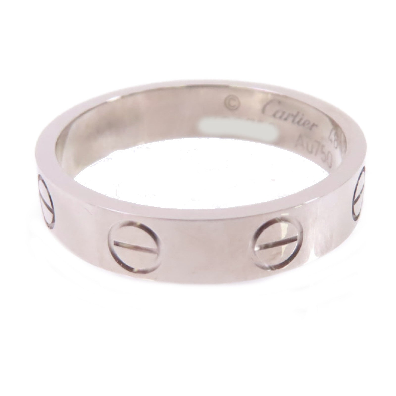 CARTIER 18K白金Love Ring戒指US#4.25/#48