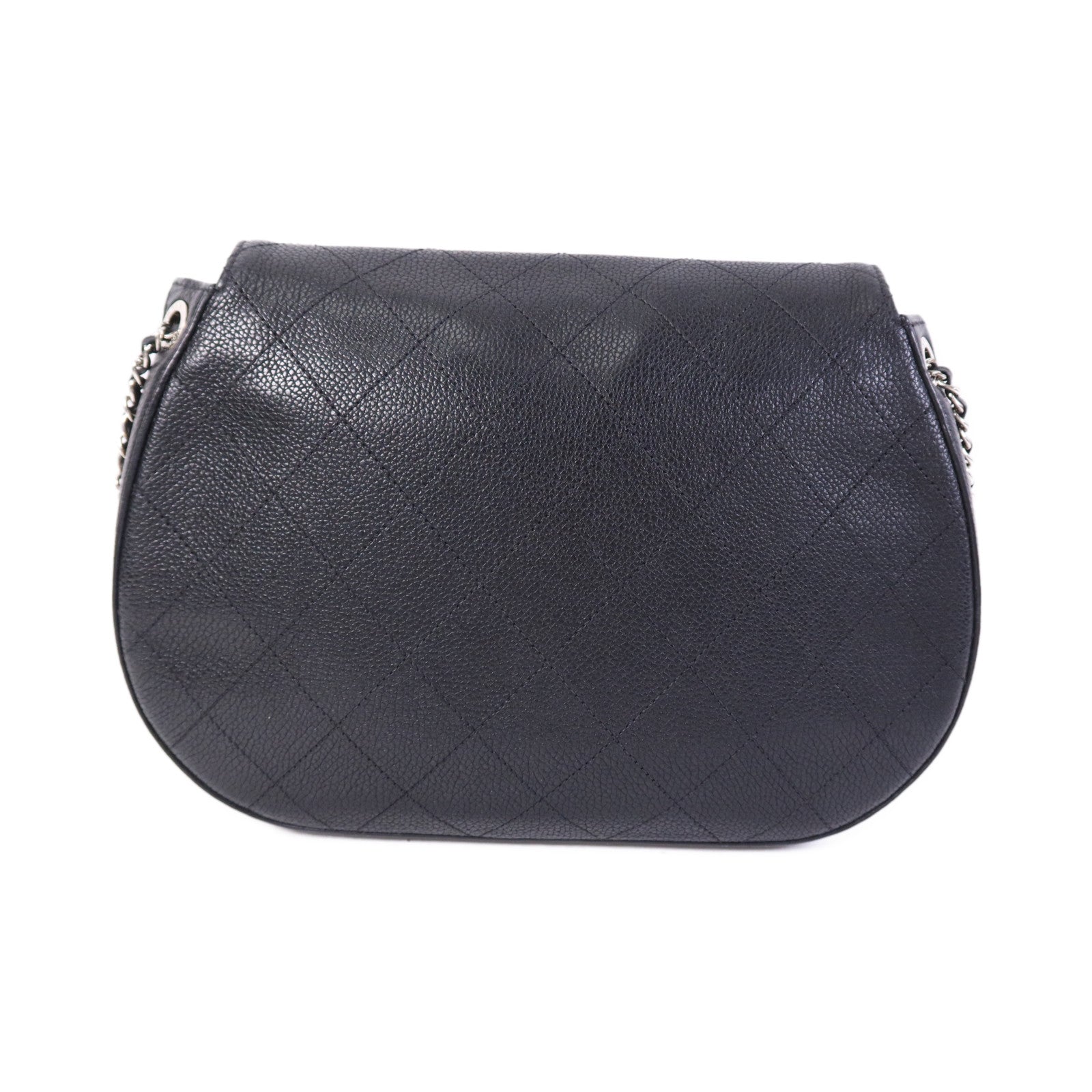 CHANEL 牛皮皮革Shoulder Bag銀扣鏈帶肩背袋
