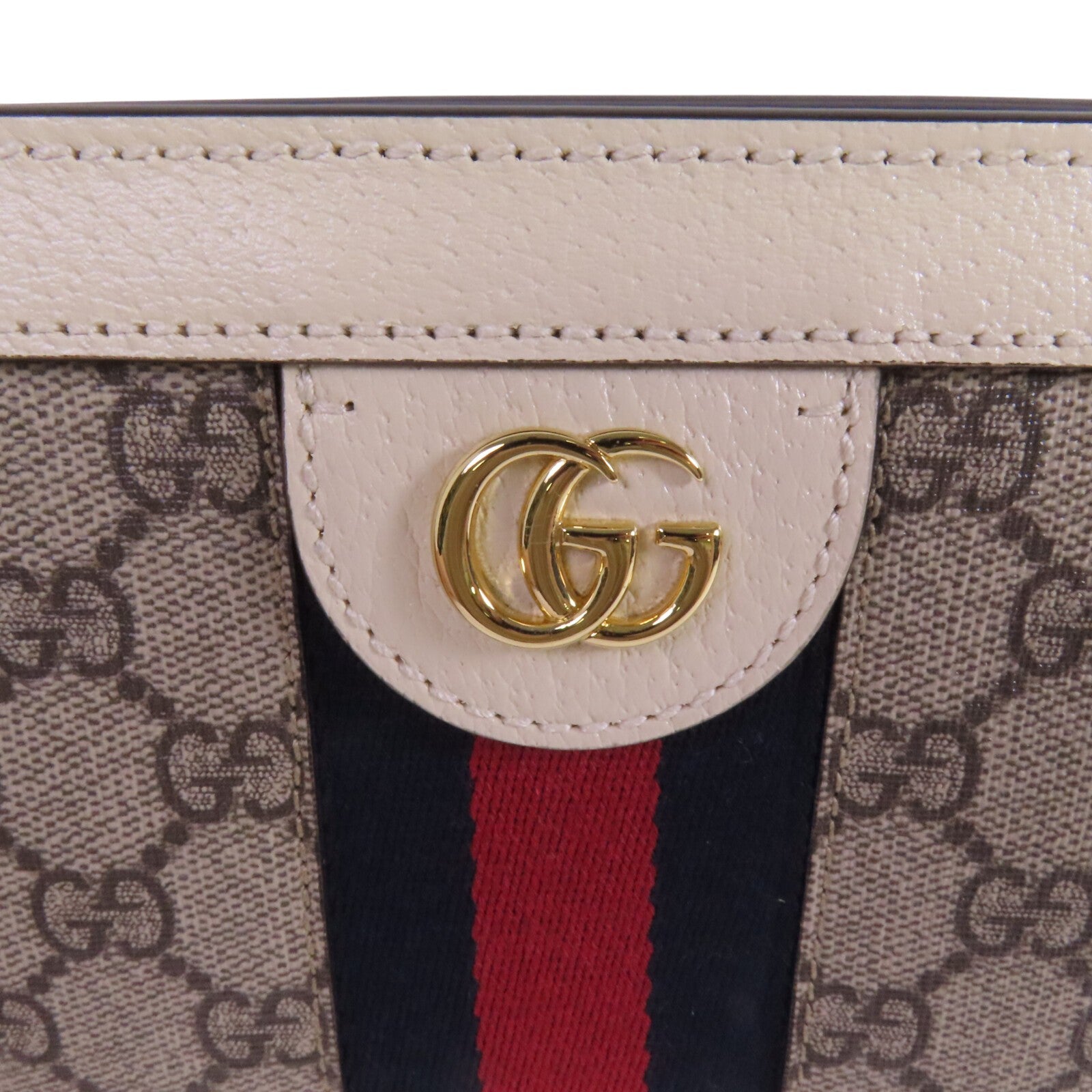 GUCCI 塗層帆布Ophidia金扣鏈帶肩背袋