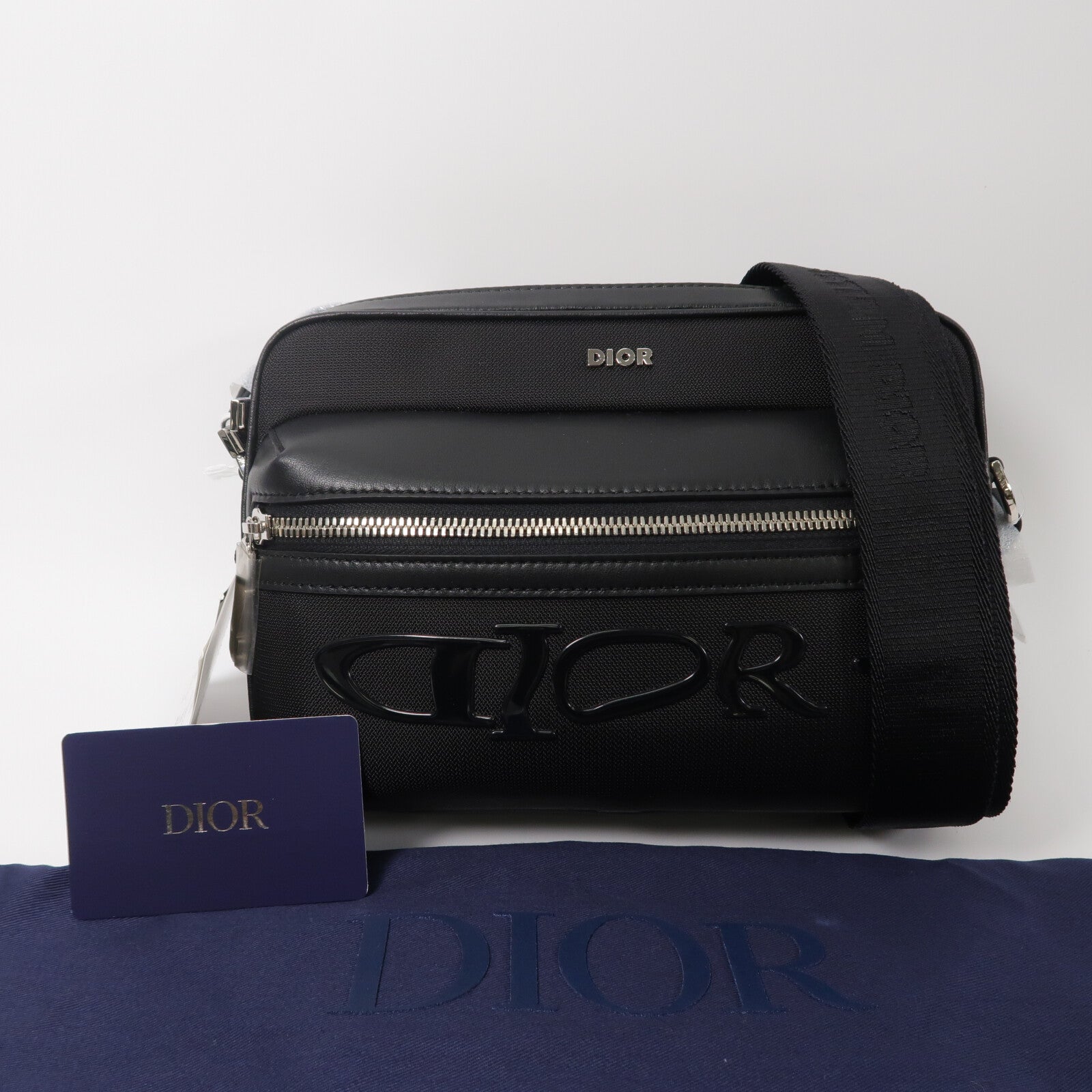 Dior 尼龍/牛皮皮革Lewis Hamilton Rider 2.0肩背袋