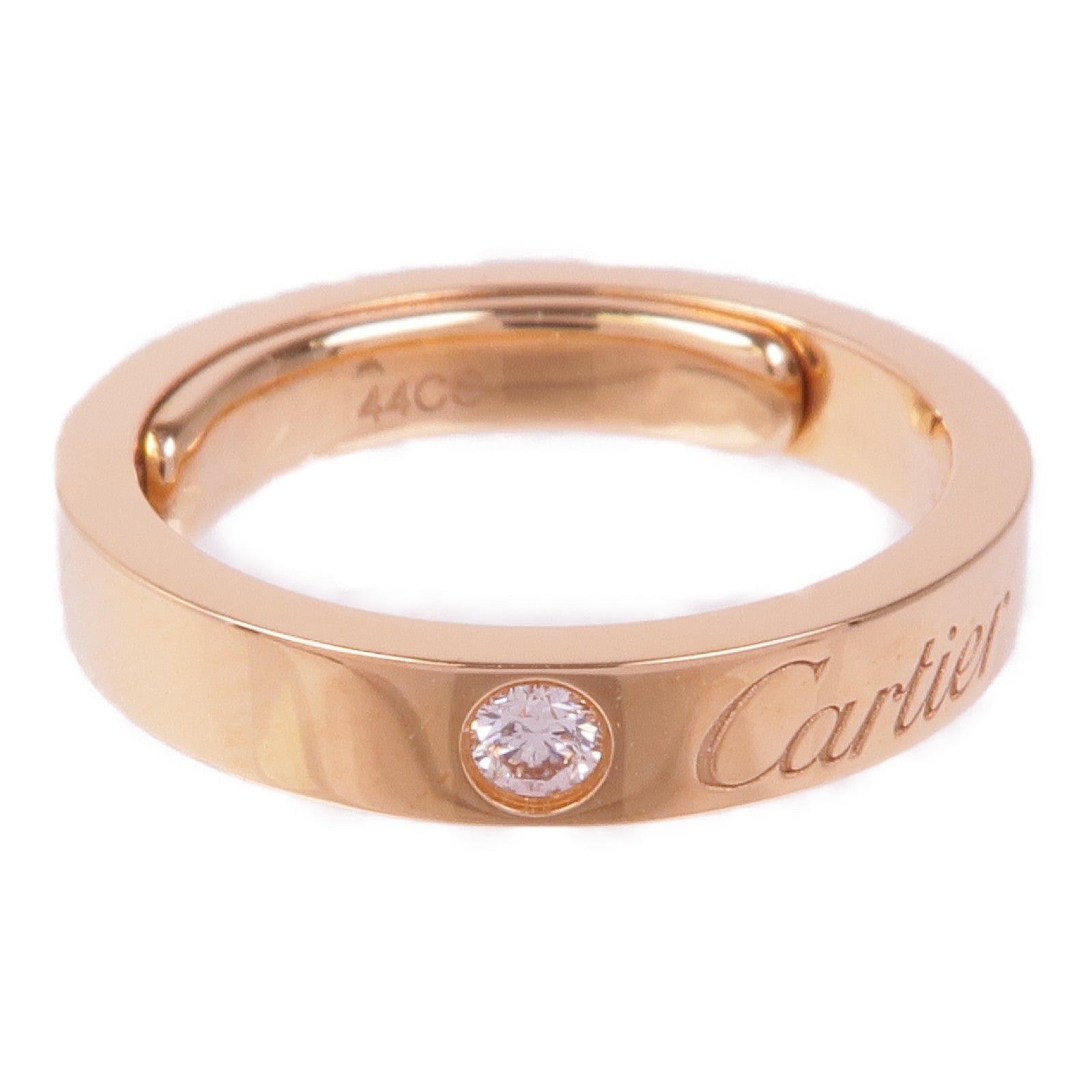 CARTIER 18K玫瑰金C De Cartier鑽石戒指Cartier#46/US#2.5