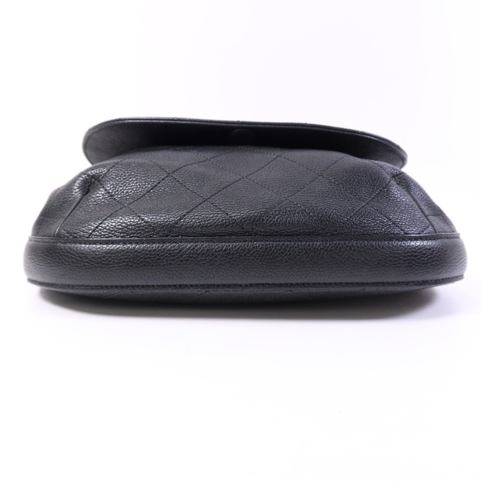 CHANEL 牛皮皮革Shoulder Bag銀扣鏈帶肩背袋