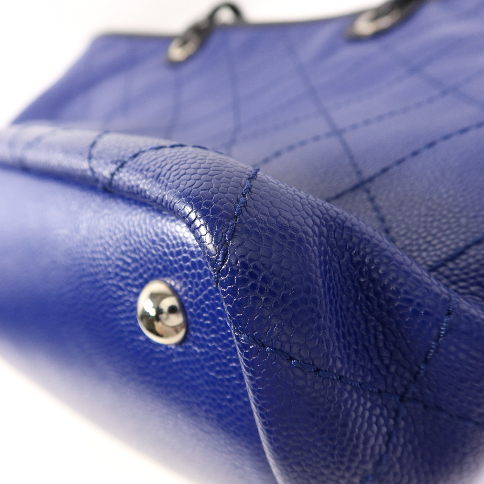 CHANEL 牛皮皮革Totebag銀扣手挽袋