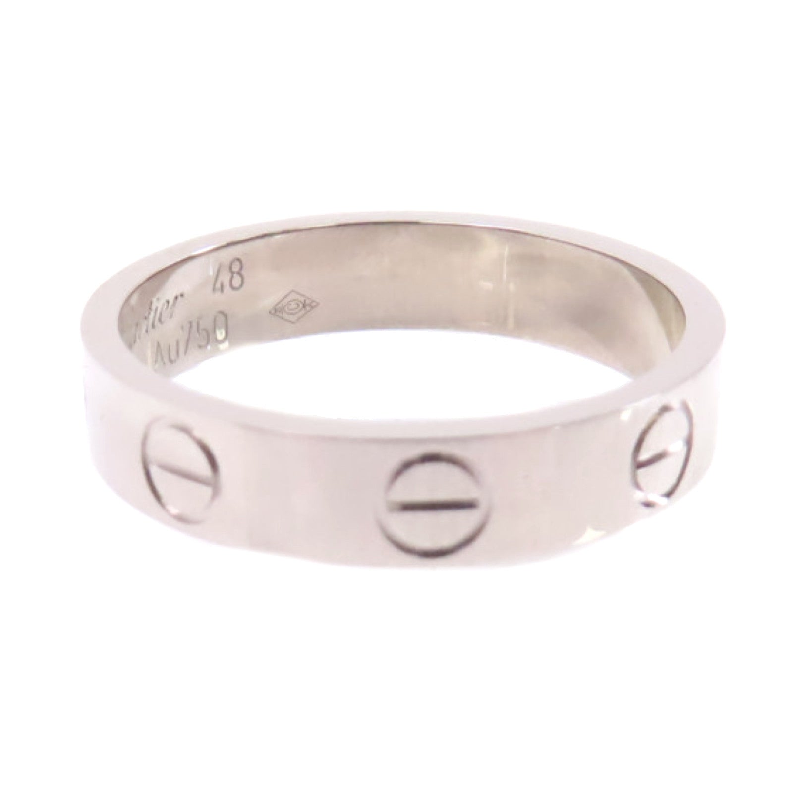CARTIER 18K白金Love Ring戒指US#4.25/#48
