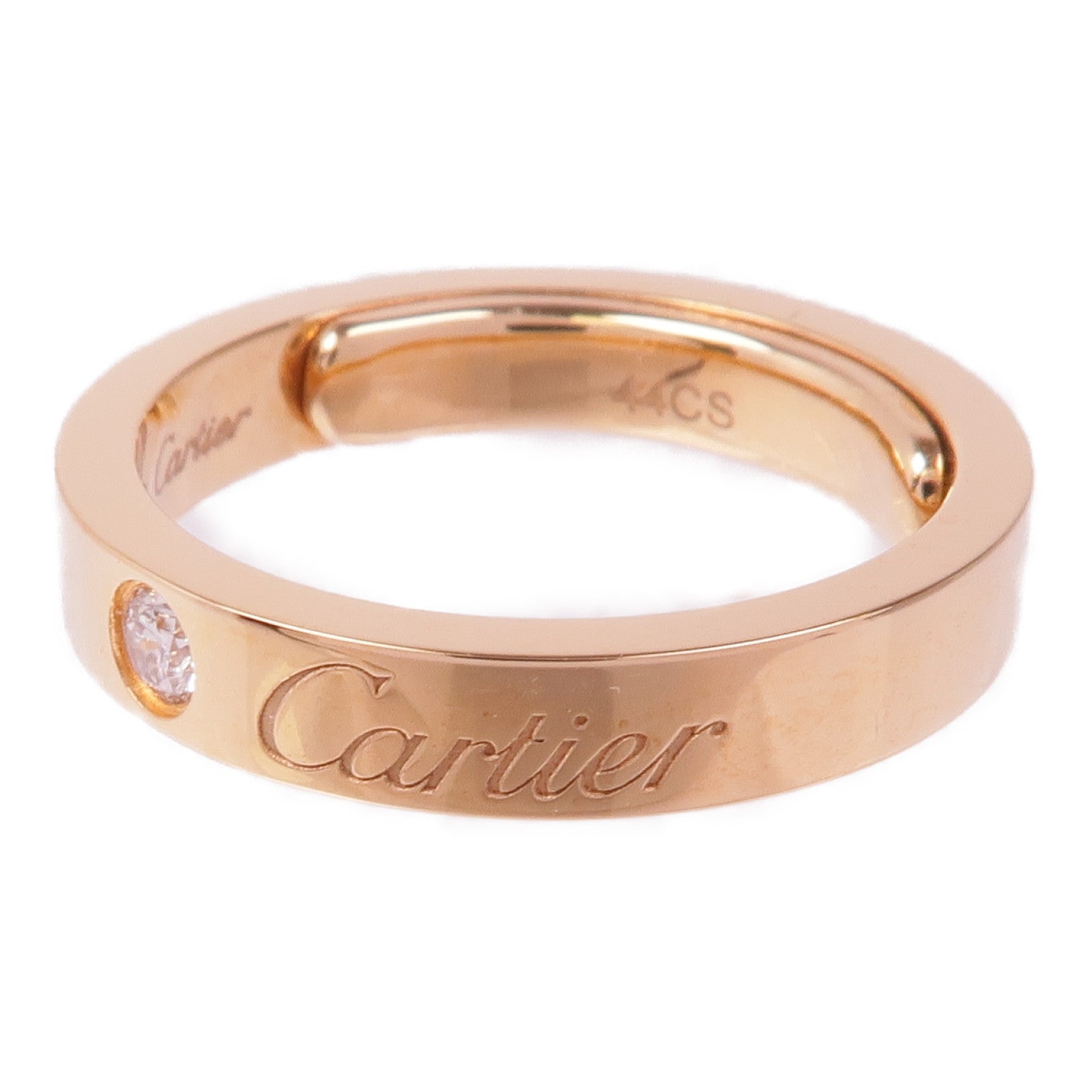 CARTIER 18K玫瑰金C De Cartier鑽石戒指Cartier#46/US#2.5