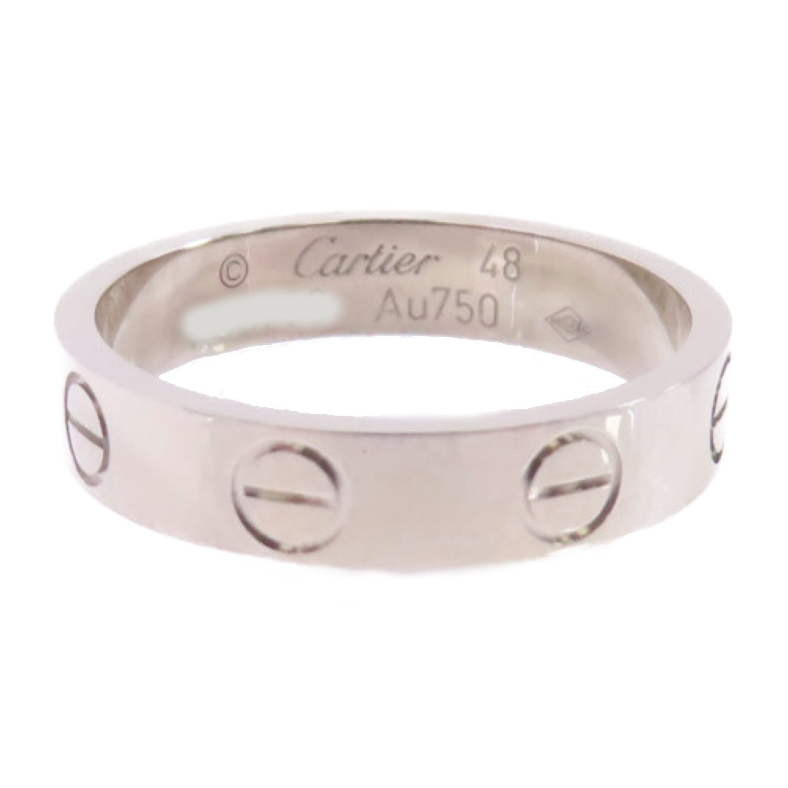 CARTIER 18K白金Love Ring戒指US#4.25/#48