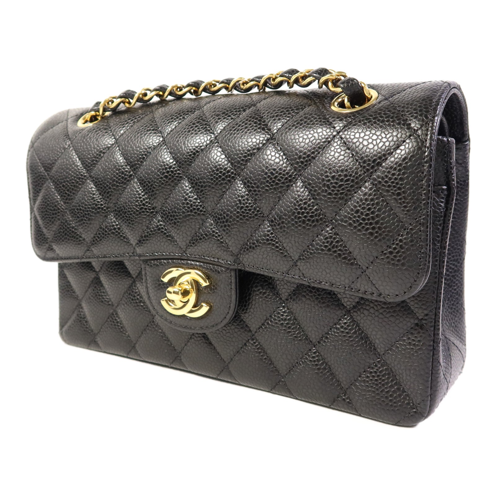 CHANEL 牛皮皮革Classic 23 Flap Bag金扣鏈帶肩背袋