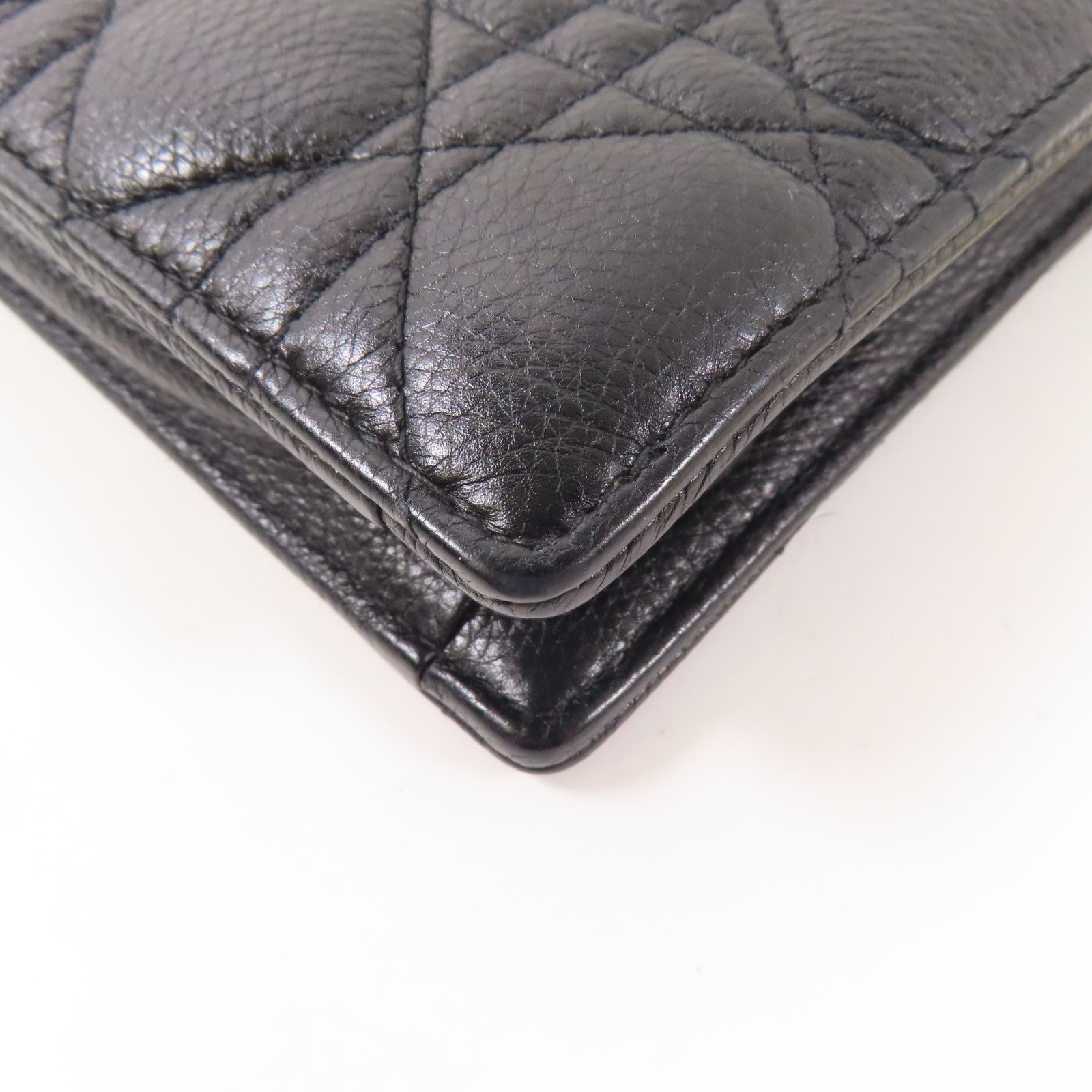 Dior 皮革Chain Shoulder金扣鏈帶肩背袋黑色