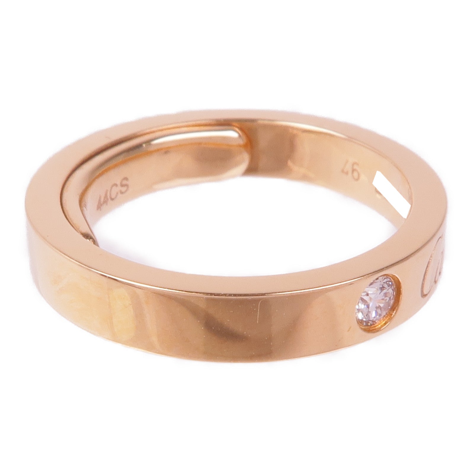 CARTIER 18K玫瑰金C De Cartier鑽石戒指Cartier#46/US#2.5