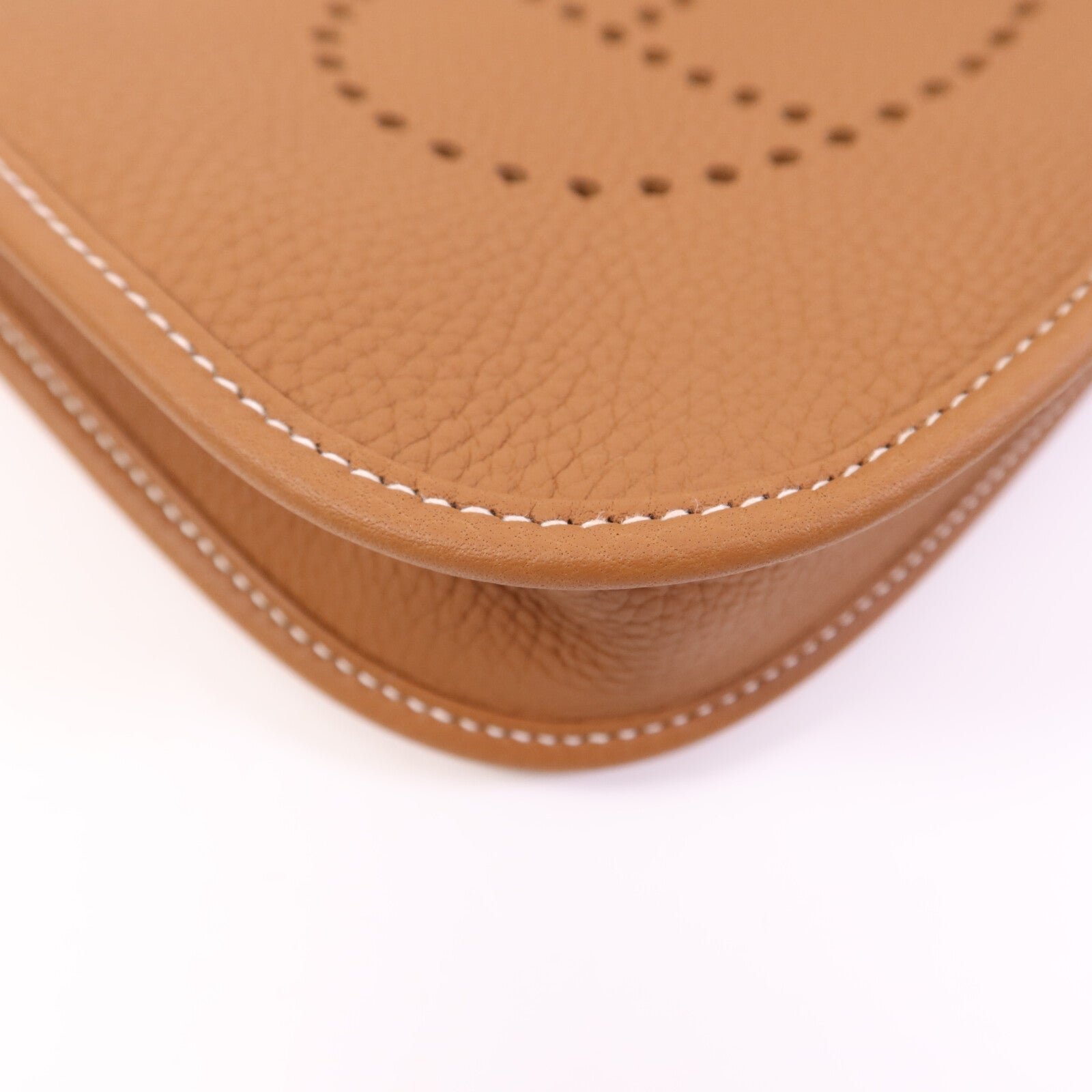 HERMES Clemence皮革Evelyne 23銀扣肩背袋Gold