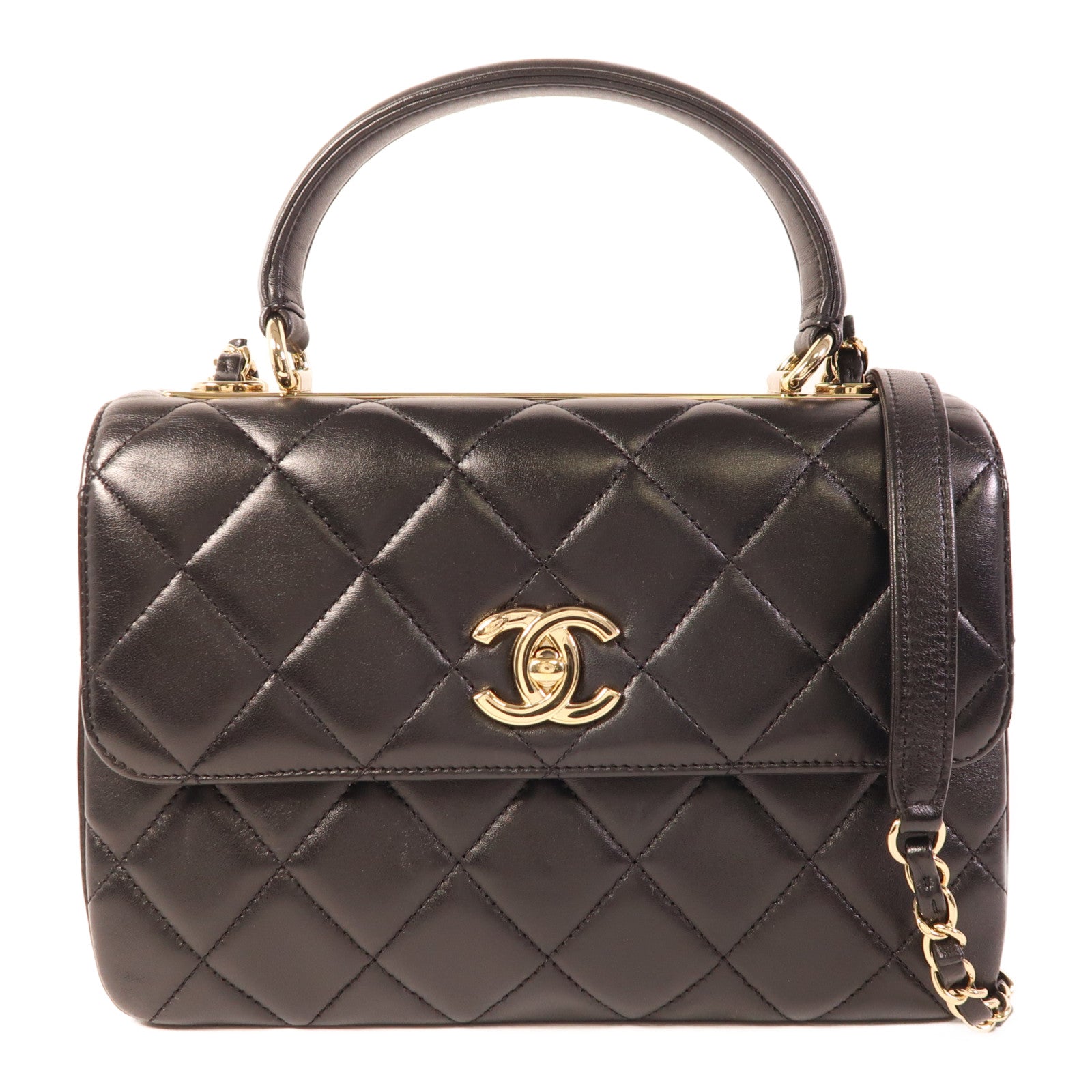 CHANEL 羊皮皮革Trendy CC Small金扣手挽肩背兩用袋