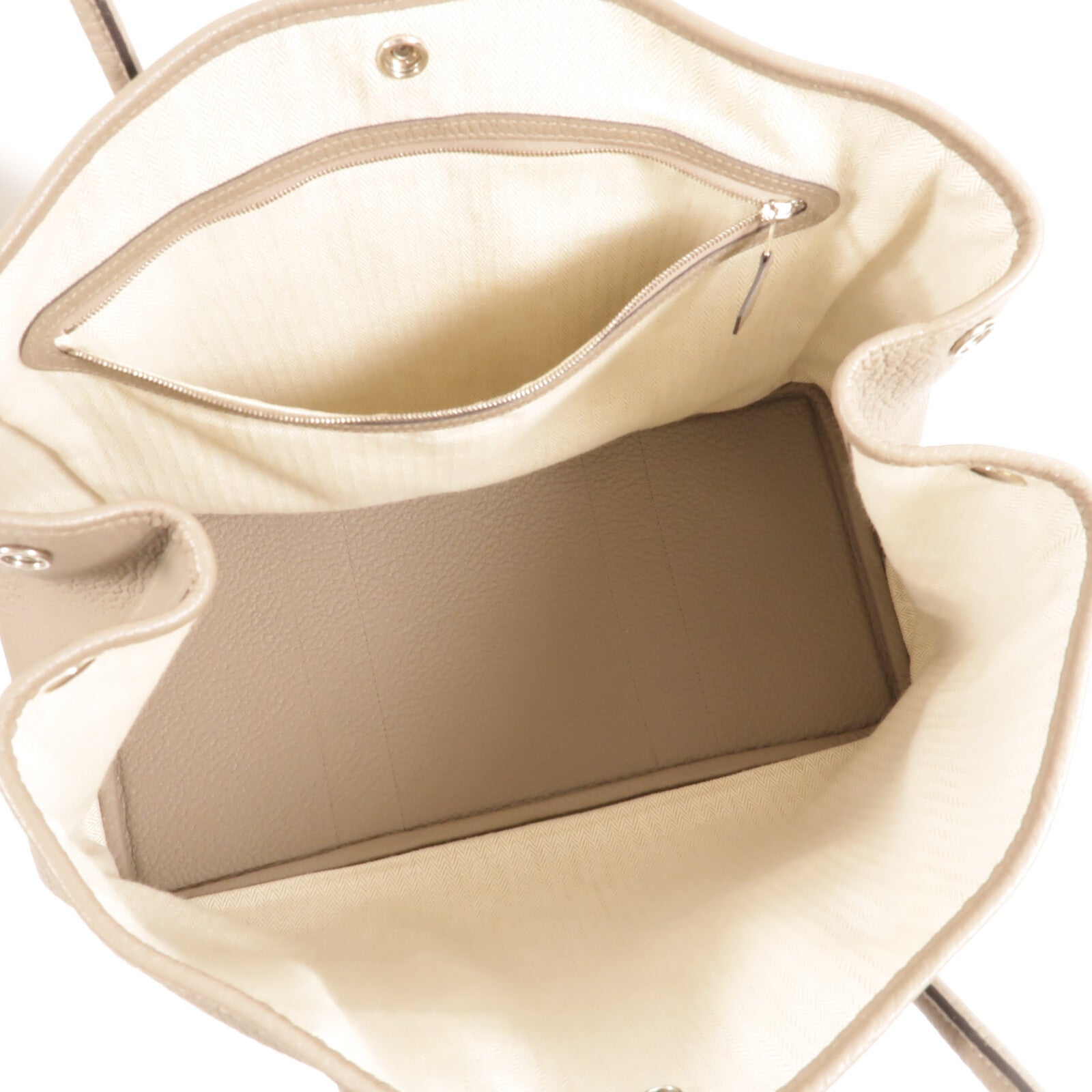 HERMES Negonda皮革Garden Party PM手挽袋Gris Asphalte