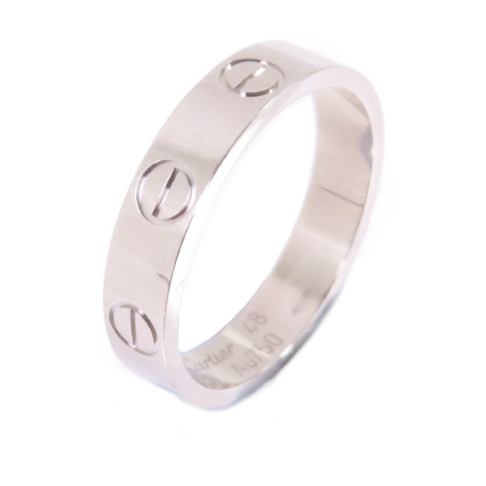CARTIER 18K白金Love Ring戒指US#4.25/#48