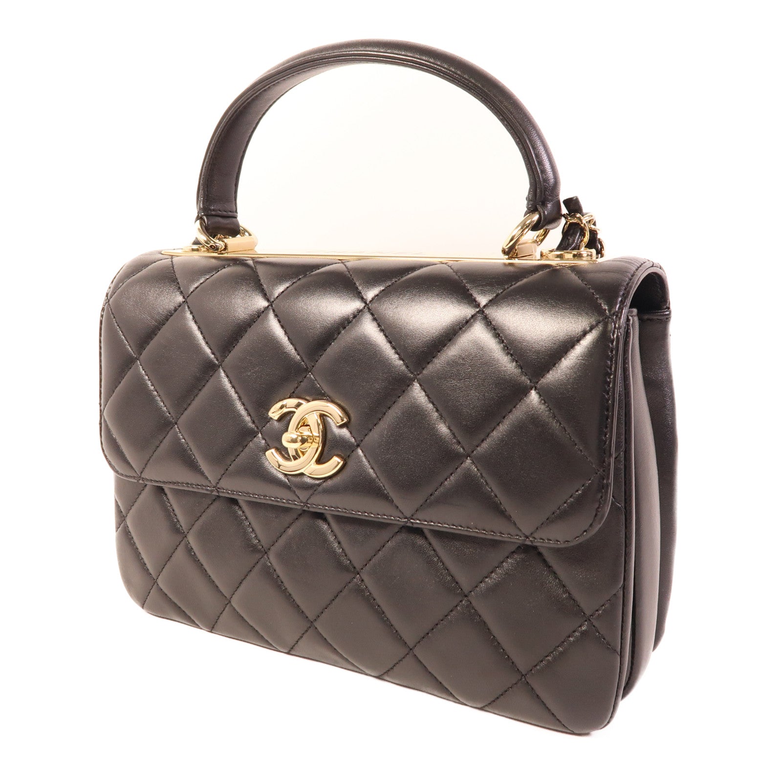 CHANEL 羊皮皮革Trendy CC Small金扣手挽肩背兩用袋