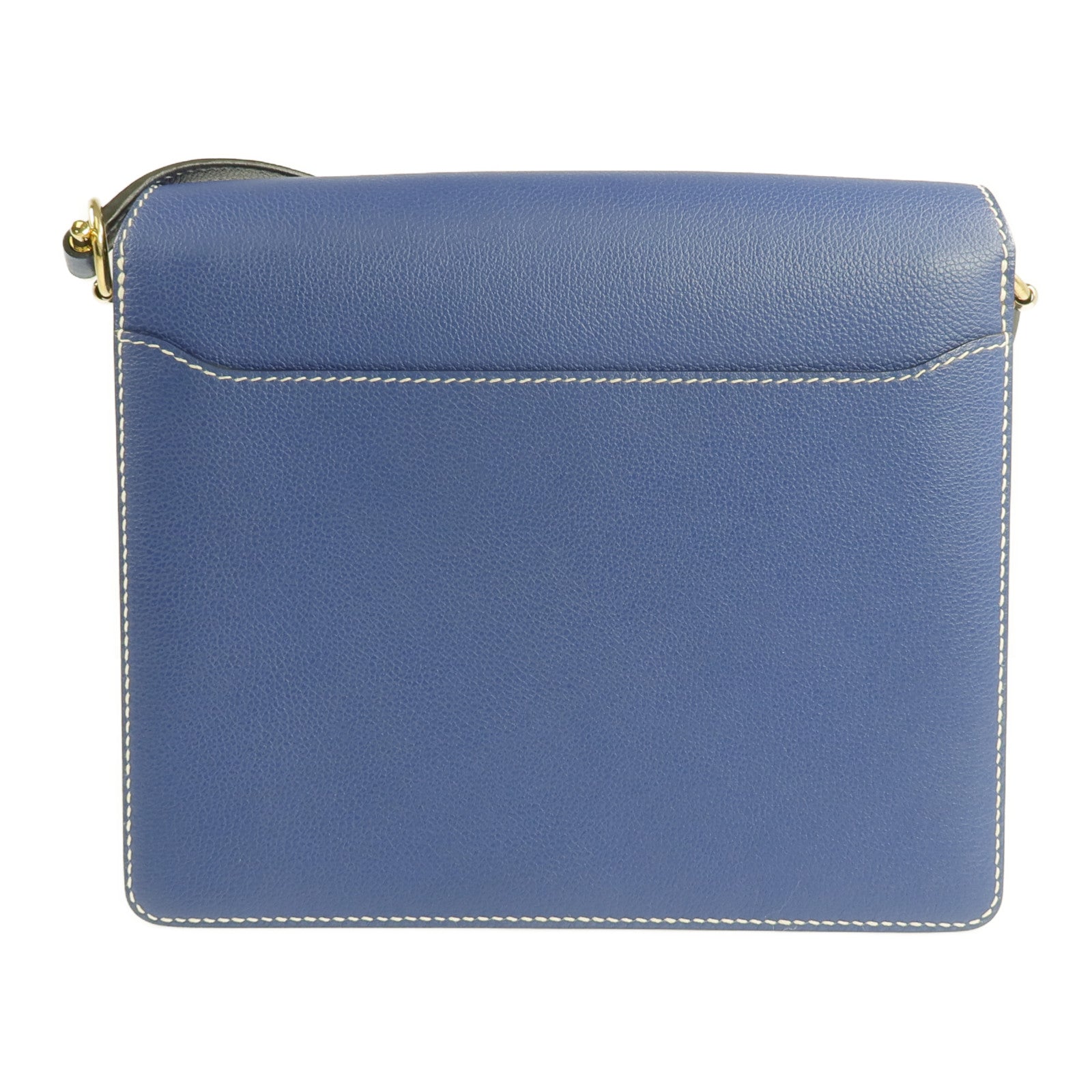HERMES Evercolor皮革Roulis 23金扣肩背袋Bleu Brighton