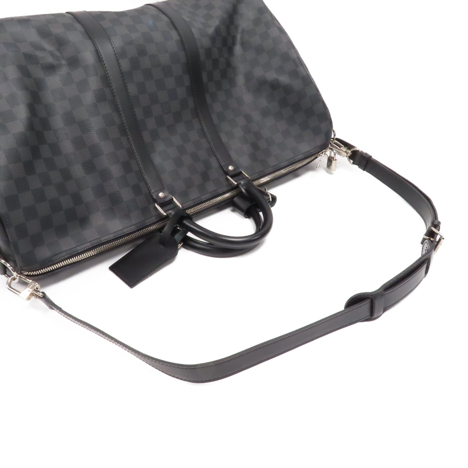 LOUIS VUITTON (PRICE DOWN) LV SHW Keepall Bandouliere 55 2way Bag N41413 Damier Graphite