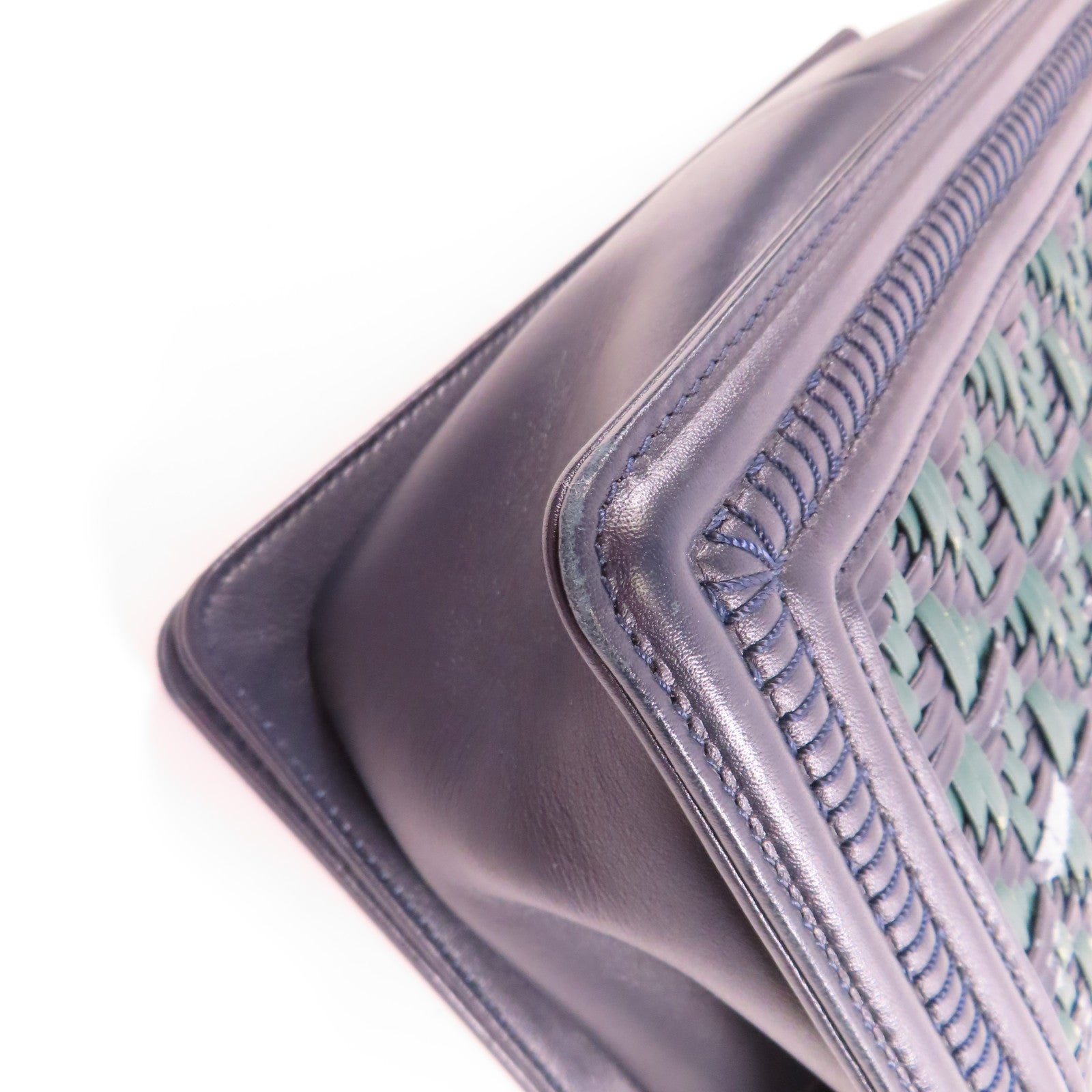 CHANEL 牛皮皮革Boy 25銀扣鏈帶肩背袋