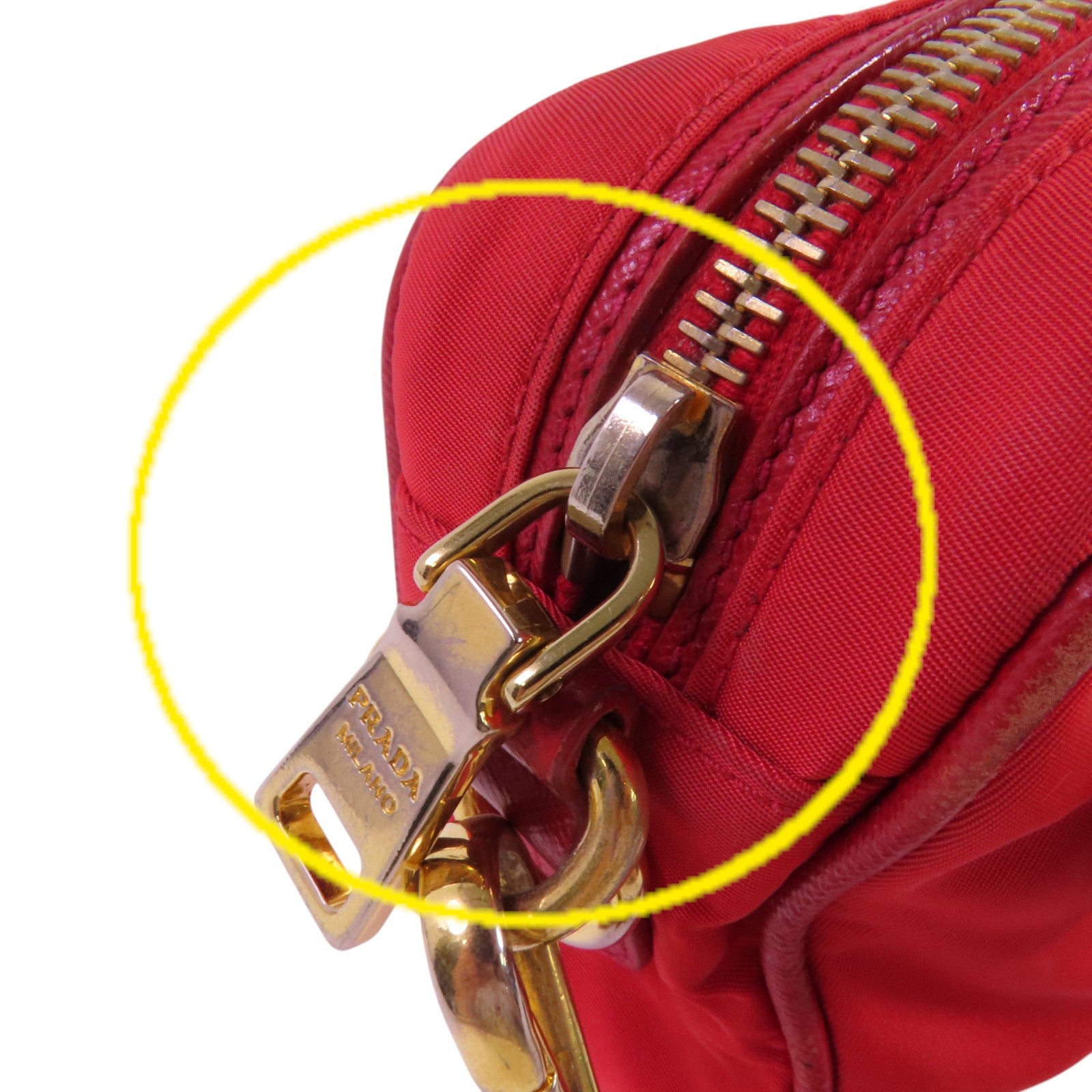 PRADA 尼龍Shoulder Bag金扣肩背袋