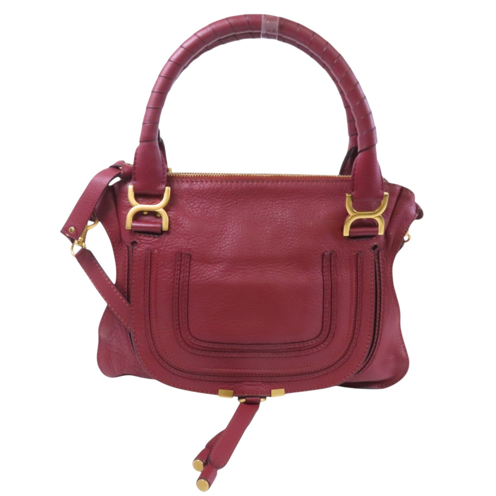 Chloe 牛皮皮革Marcie2 Way Shoulder Bag金扣手挽肩背兩用袋