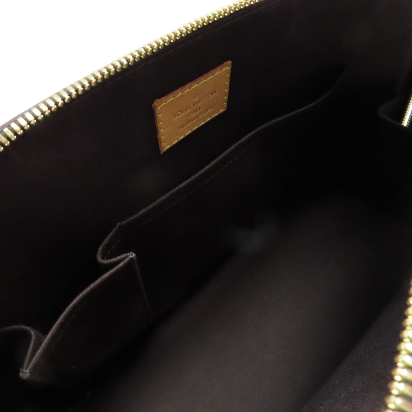 LOUIS VUITTON Vernis Alma PM金扣手挽袋酒紅色