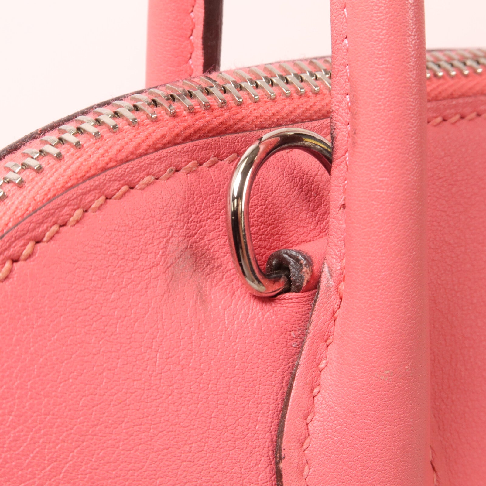 HERMES Swift皮革Bolide 27手挽肩背兩用袋Rose Azalee