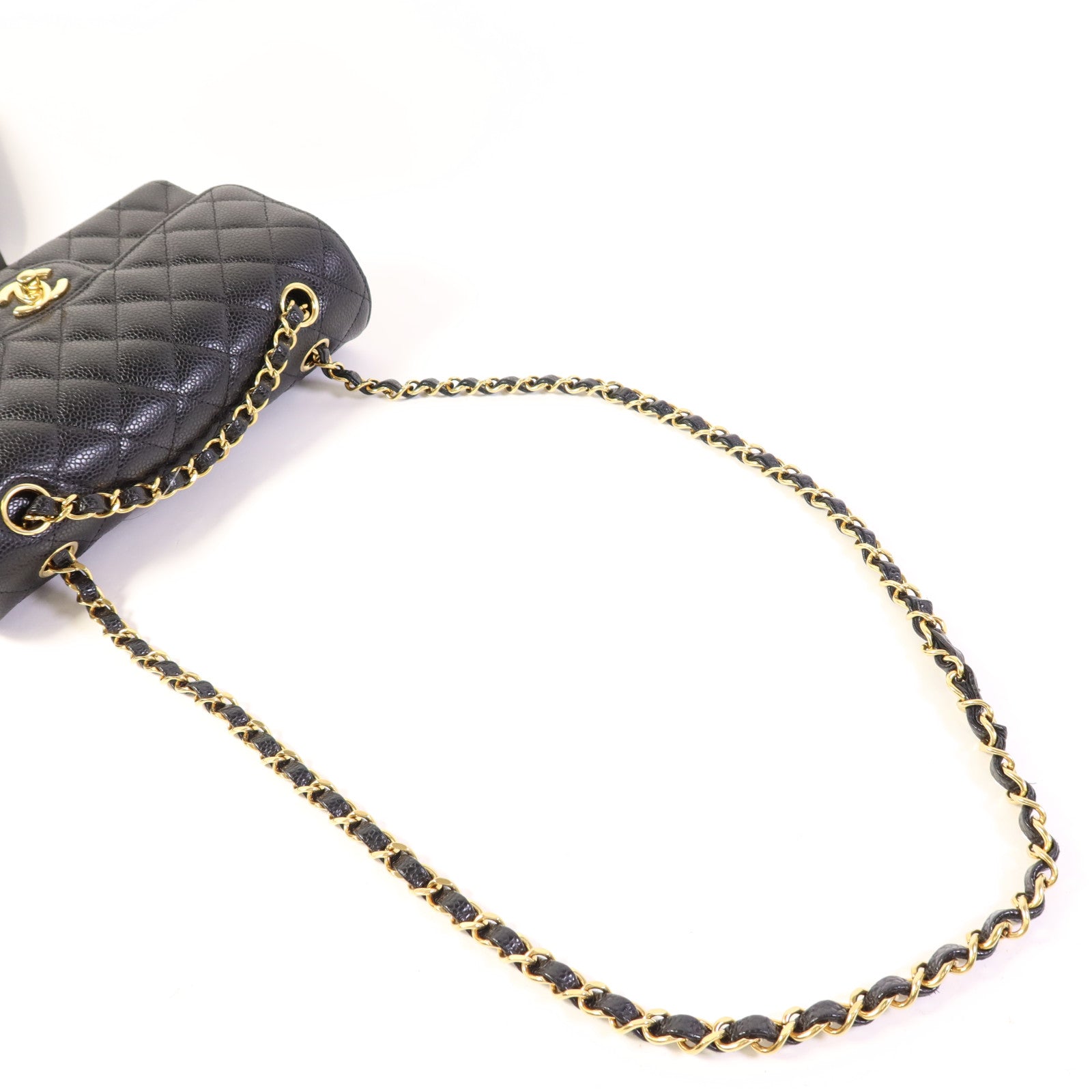 CHANEL 牛皮皮革Classic 23 Flap Bag金扣鏈帶肩背袋