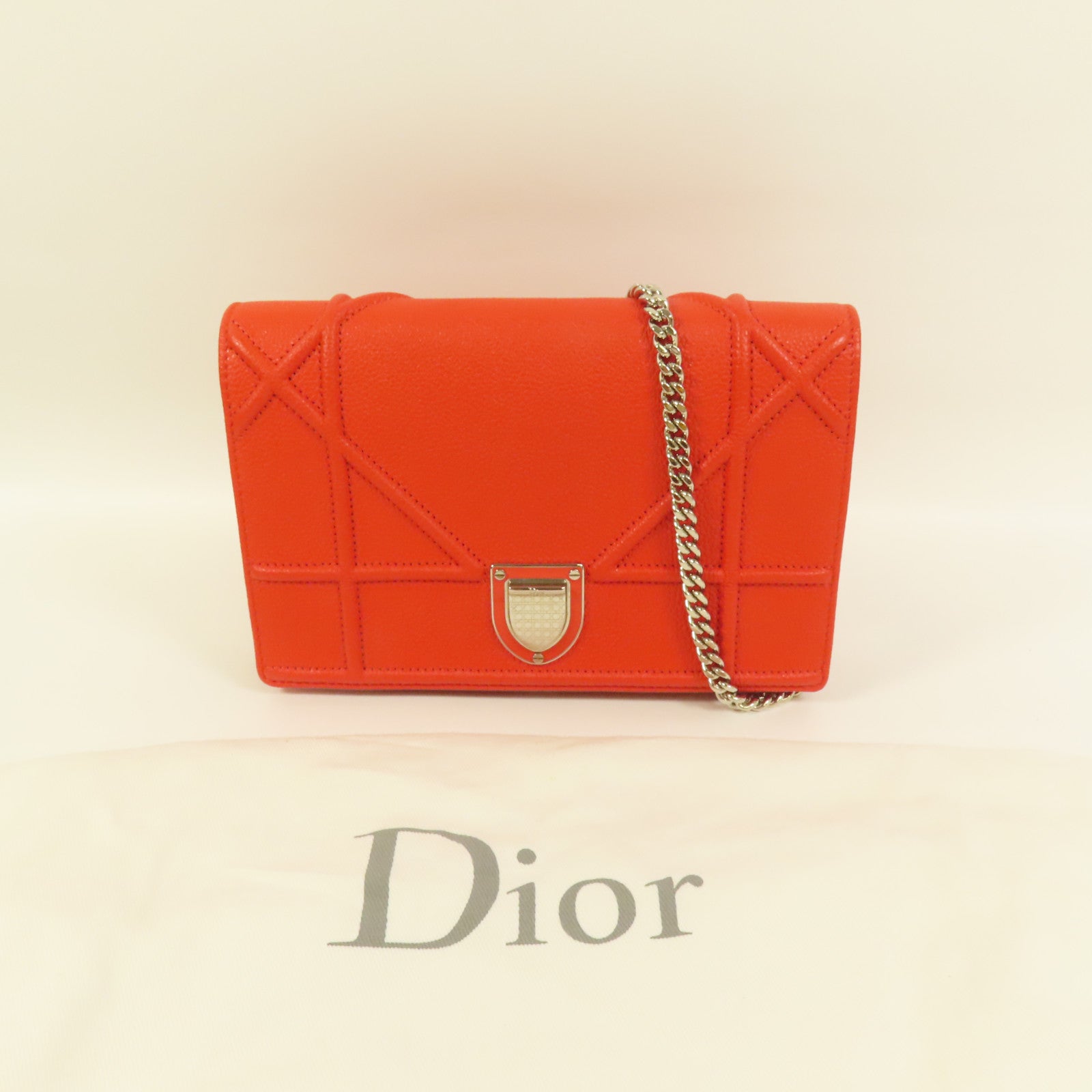 Dior 【激減優惠】牛皮皮革 Diorama Wallet On Chain鏈帶肩背袋