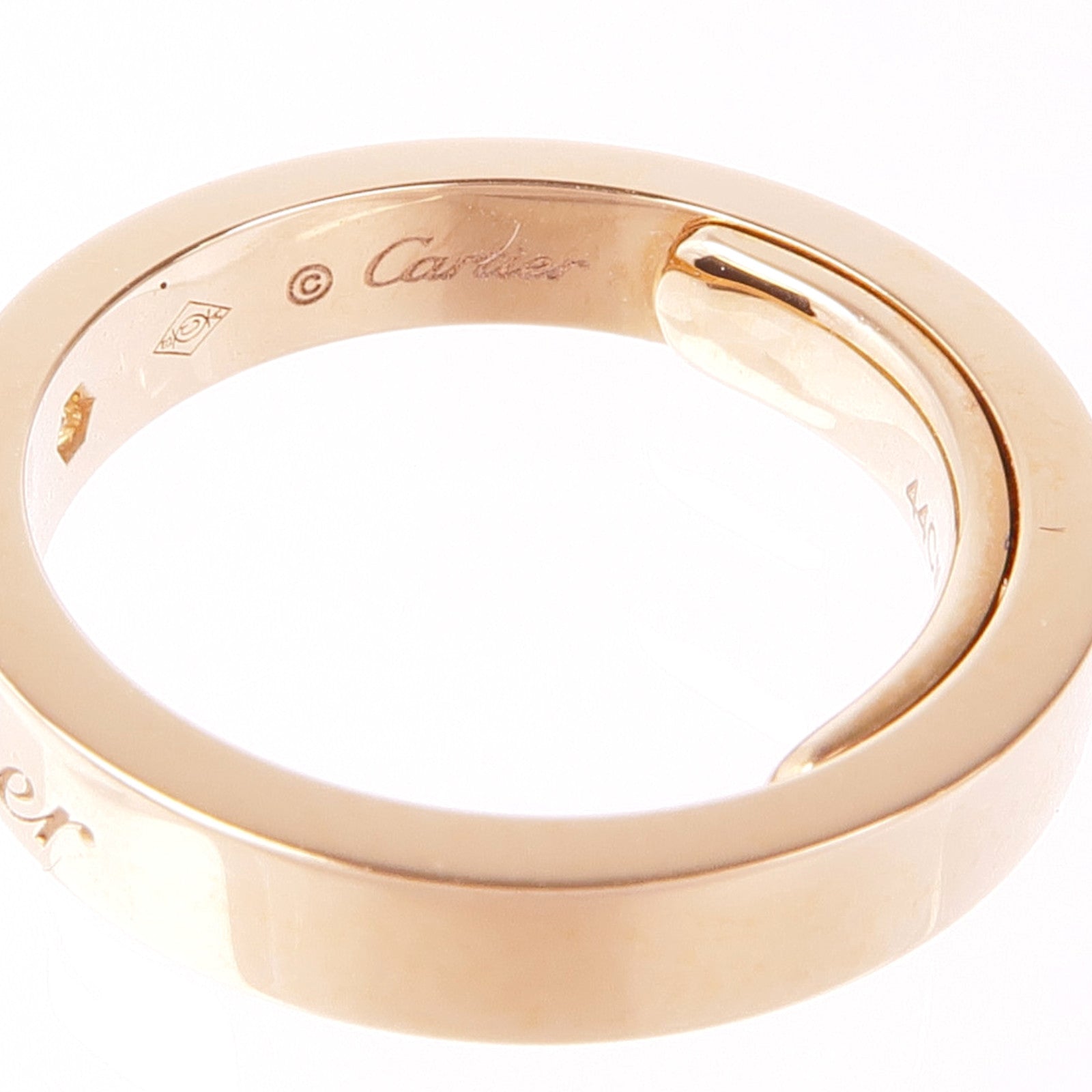 CARTIER 18K玫瑰金C De Cartier鑽石戒指Cartier#46/US#2.5
