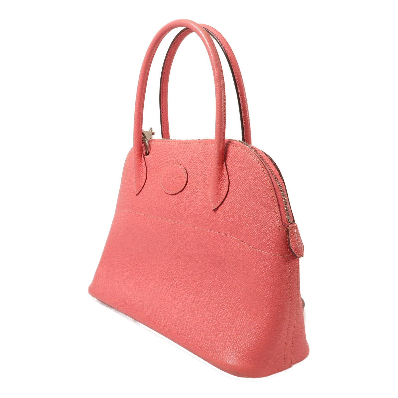 HERMES Epsom皮革Bolide 27手挽肩背兩用袋Rose Azalee