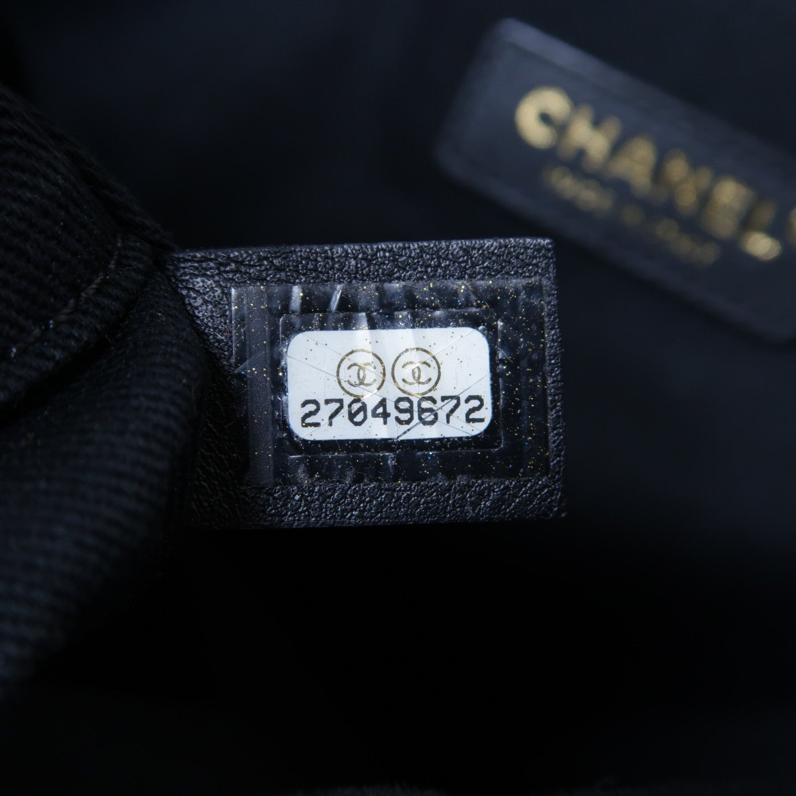 CHANEL 帆布Deauville Tote金扣手挽袋藍色