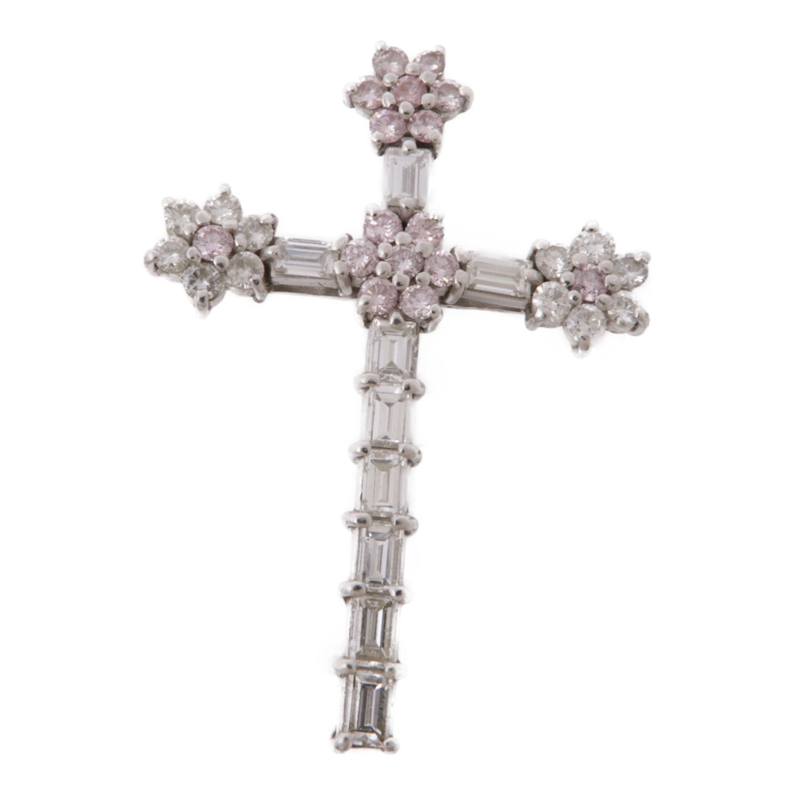 JEWELRY 【激減優惠】PT900鉑金Pink Diamond Top鑽石吊墜