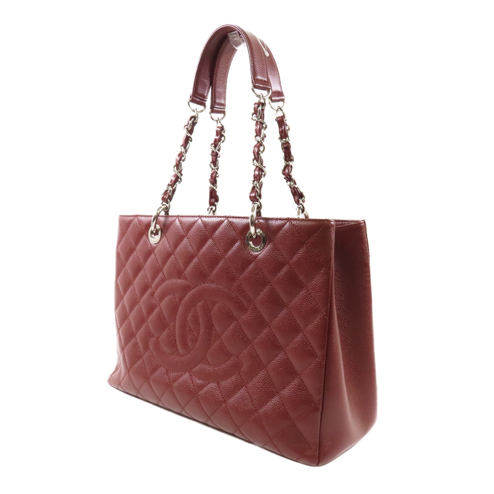CHANEL 牛皮皮革Grand Shopping Tote Bag GST銀扣肩背袋