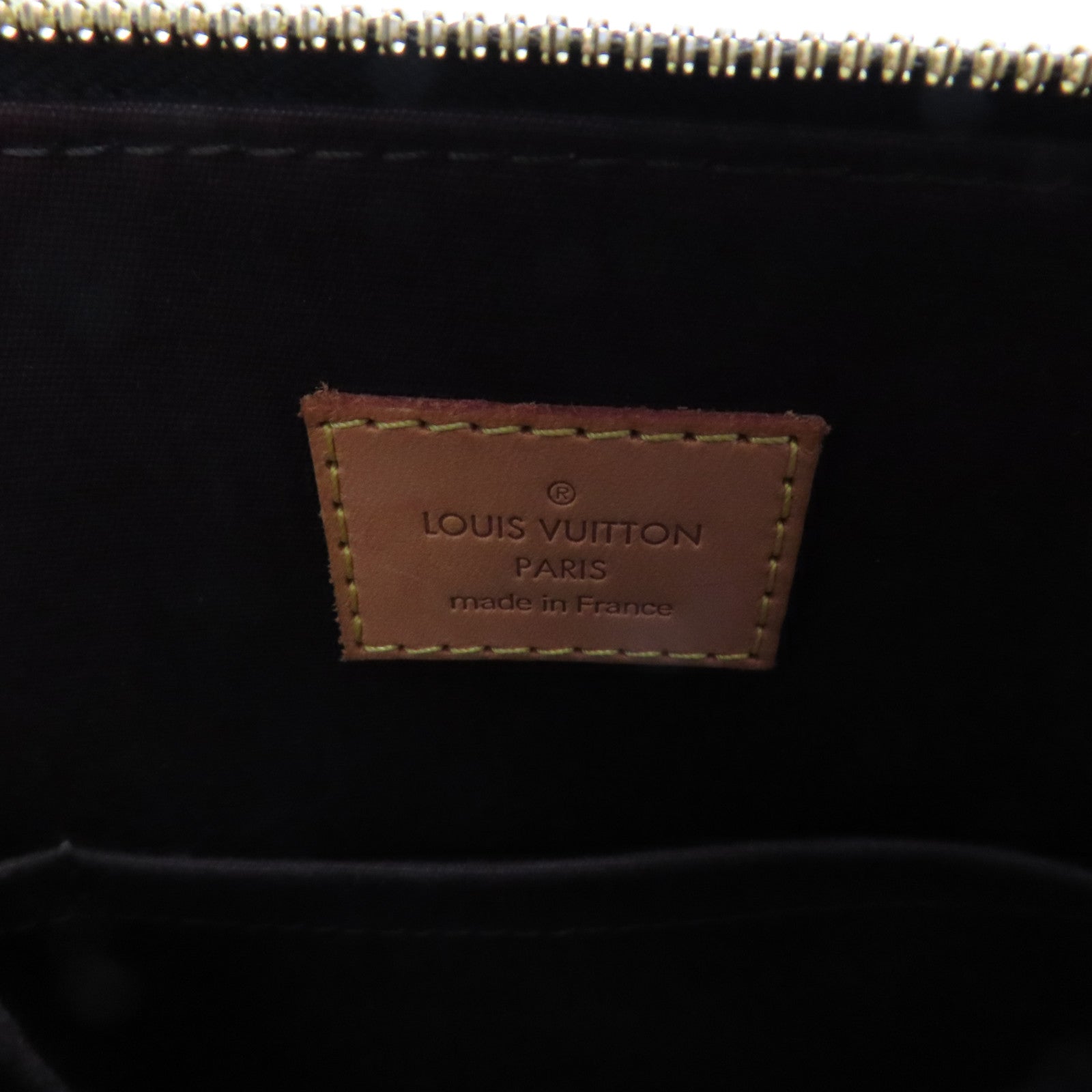 LOUIS VUITTON Vernis Alma PM金扣手挽袋酒紅色