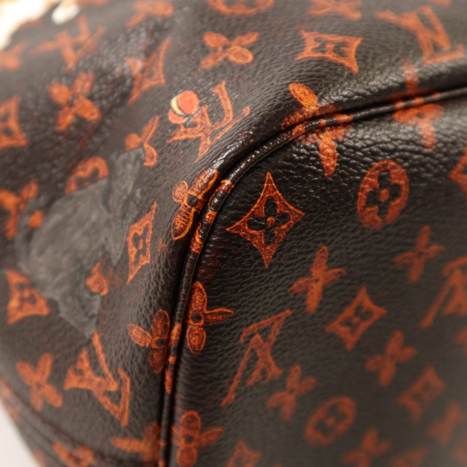 LOUIS VUITTON Catgram Neverfull MM金扣肩背袋