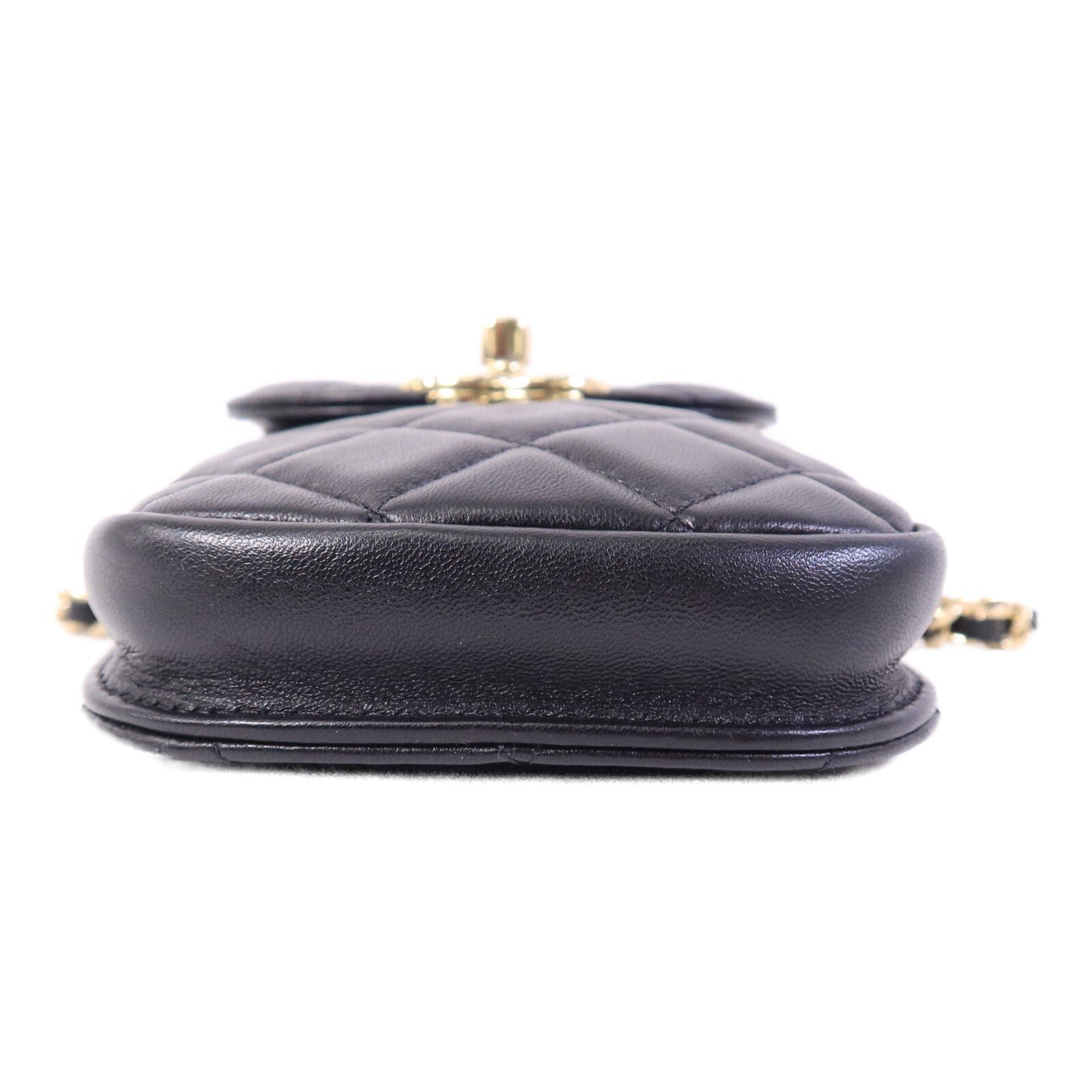 CHANEL 羊皮皮革Vanity Phone Holder鏈帶肩背袋