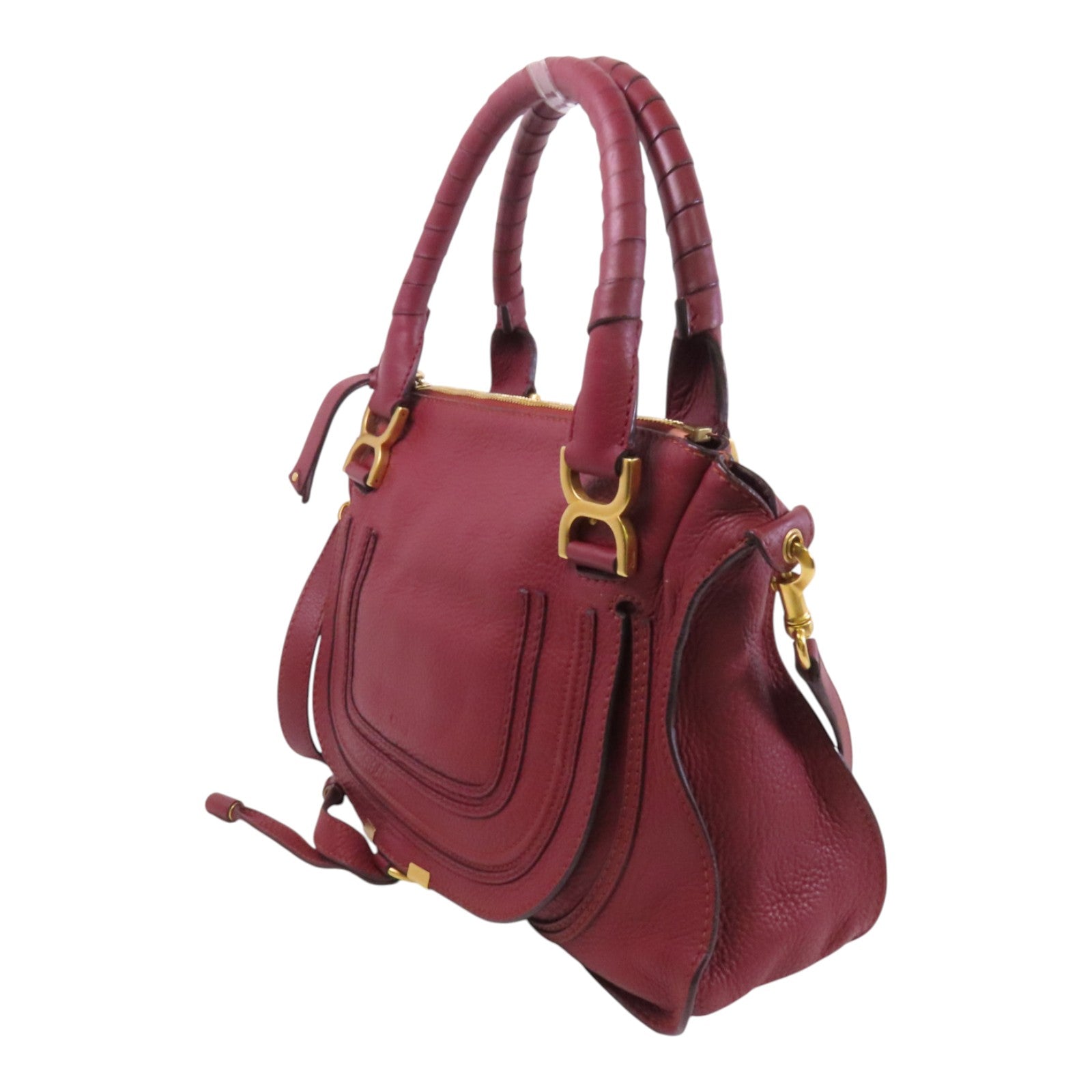 Chloe 牛皮皮革Marcie2 Way Shoulder Bag金扣手挽肩背兩用袋