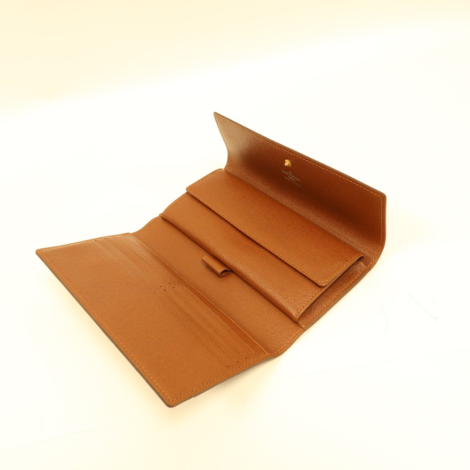 LOUIS VUITTON Monogram Long Wallet金扣長錢包啡色