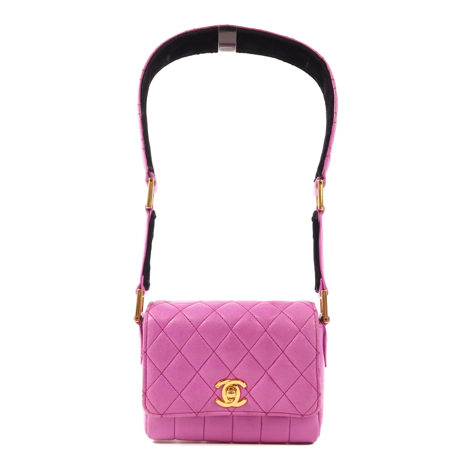 CHANEL 【激減優惠】牛皮皮革Shoulder Bag金扣肩背袋