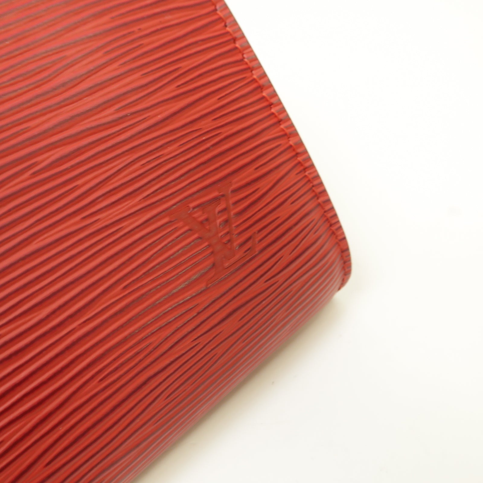 LOUIS VUITTON 【激減優惠】Epi Pochette Accessories金扣手挽袋紅色