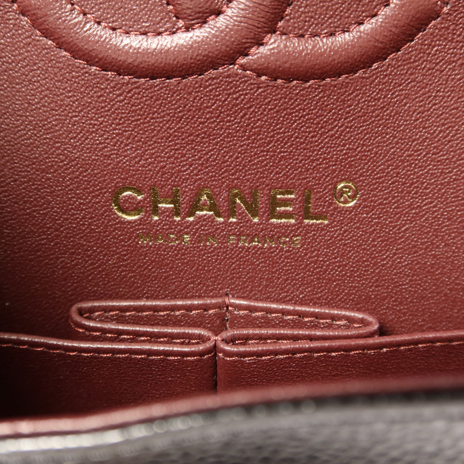 CHANEL 牛皮皮革Classic 23 Flap Bag金扣鏈帶肩背袋