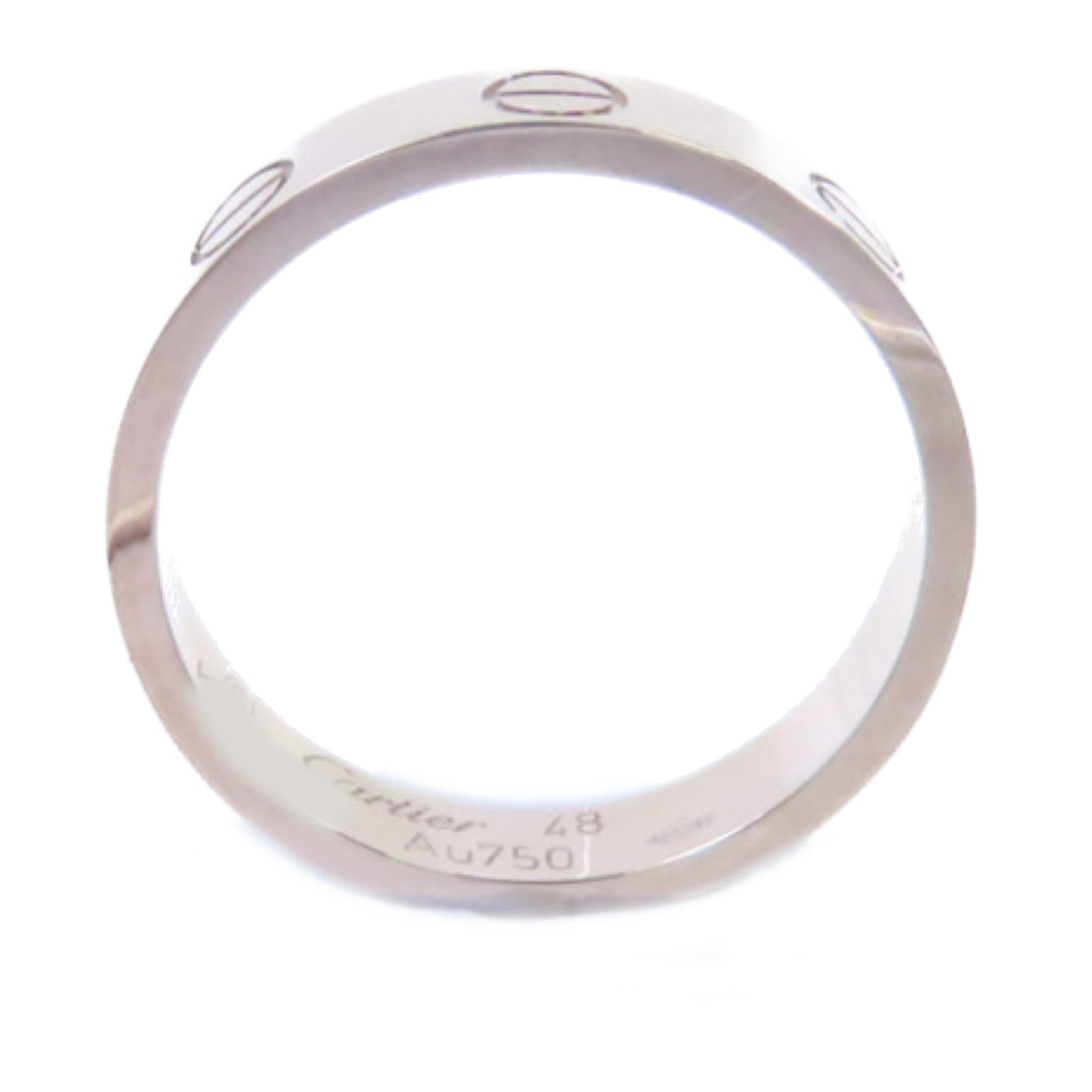 CARTIER 18K白金Love Ring戒指US#4.25/#48