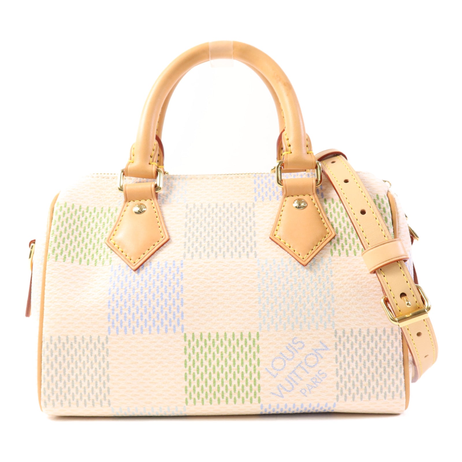 LOUIS VUITTON Damier Giant Speedy Bandouliere 20金扣手挽肩背兩用袋